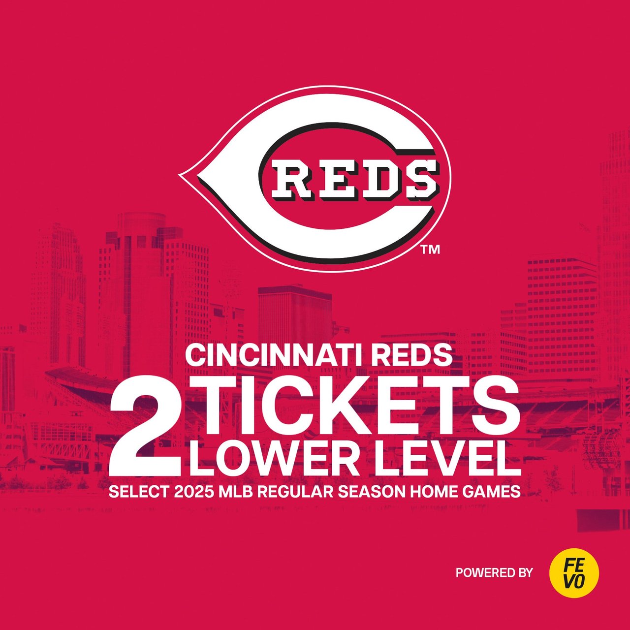 MLB Cincinnati Reds 2 Lower Level Tickets (Non-Refundable)
