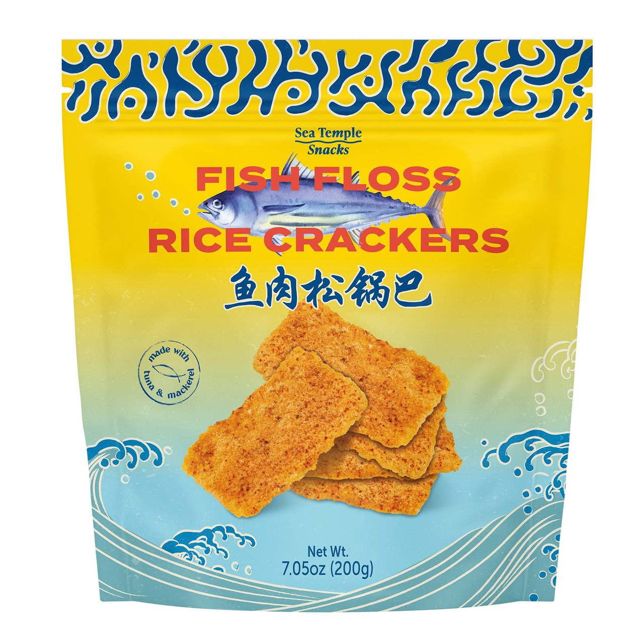 Sea Temple Fish Floss Rice Crackers 7.05 Ounces