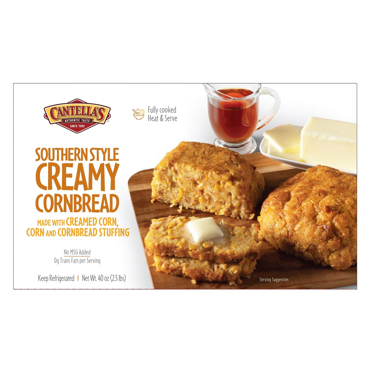 Cantella's Southern Style Creamy Cornbread 2/20 oz - Image 1