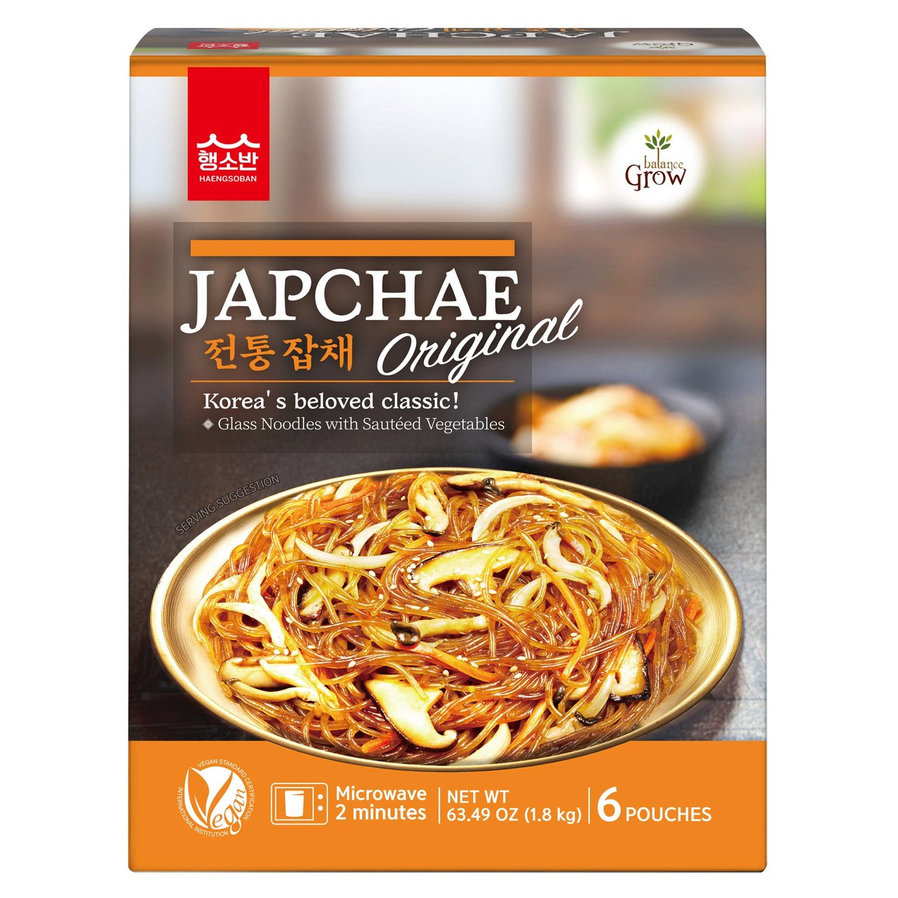 Balance Grow Japchae Glass Noodles 6-Pack, 10.58 oz Each - Image 1
