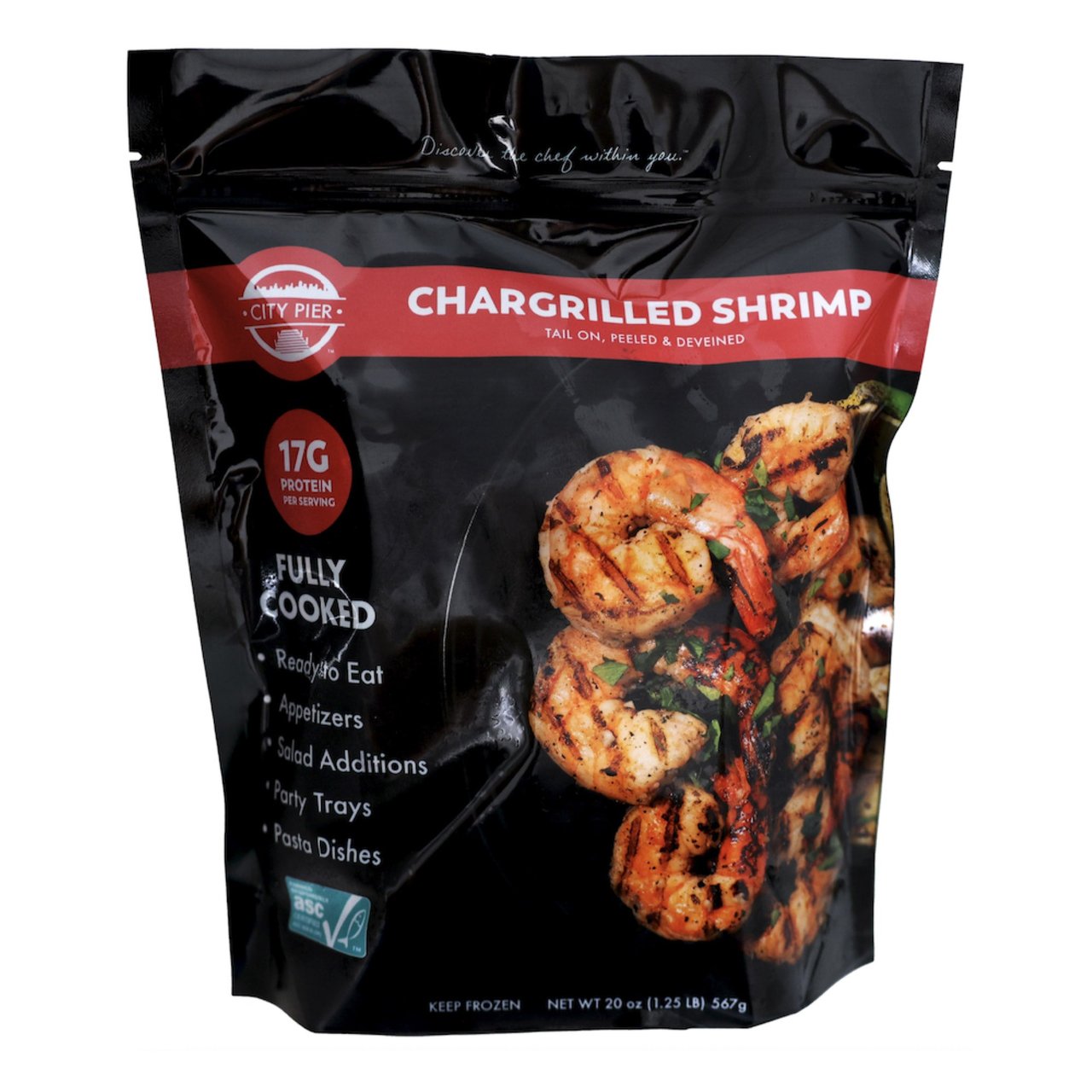City Pier Chargrilled Fully Cooked Shrimp 31/40 CT 1.25 lbs - Image 1