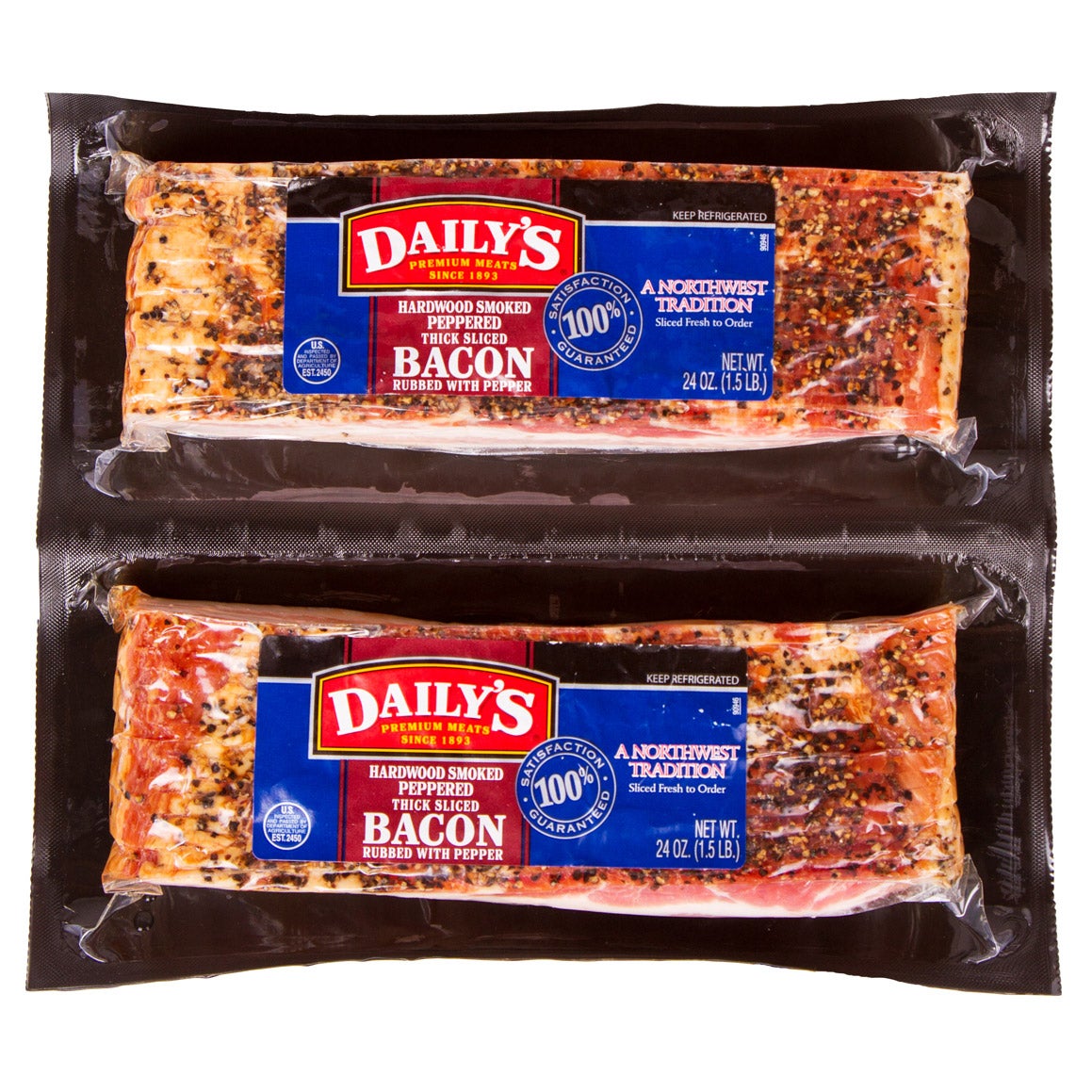 Daily's Peppered Bacon 2/1.5 lb - Image 1