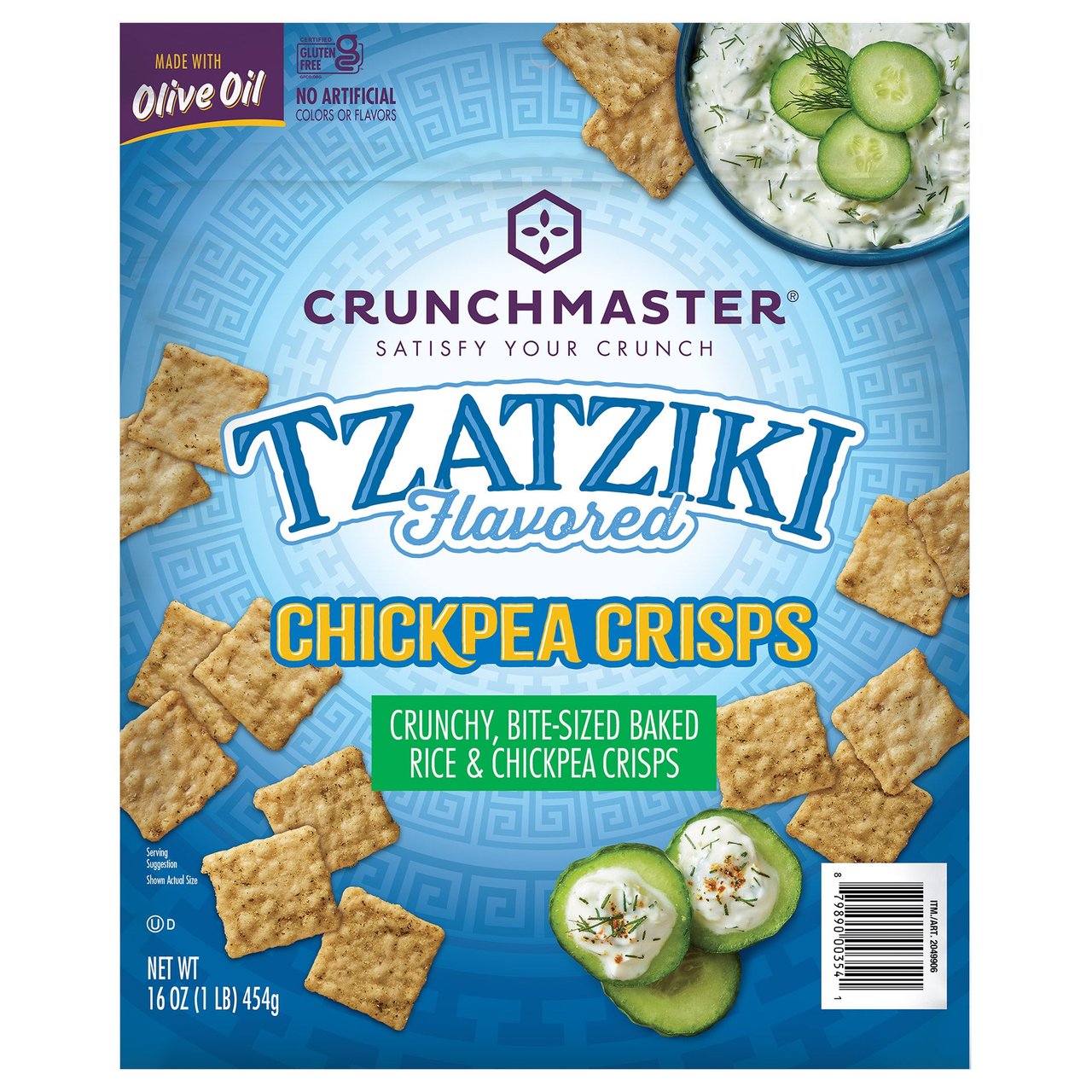 CRUNCHMASTER CHICKPEA CRISP TZATZIKI 16 OUNCES - Image 1