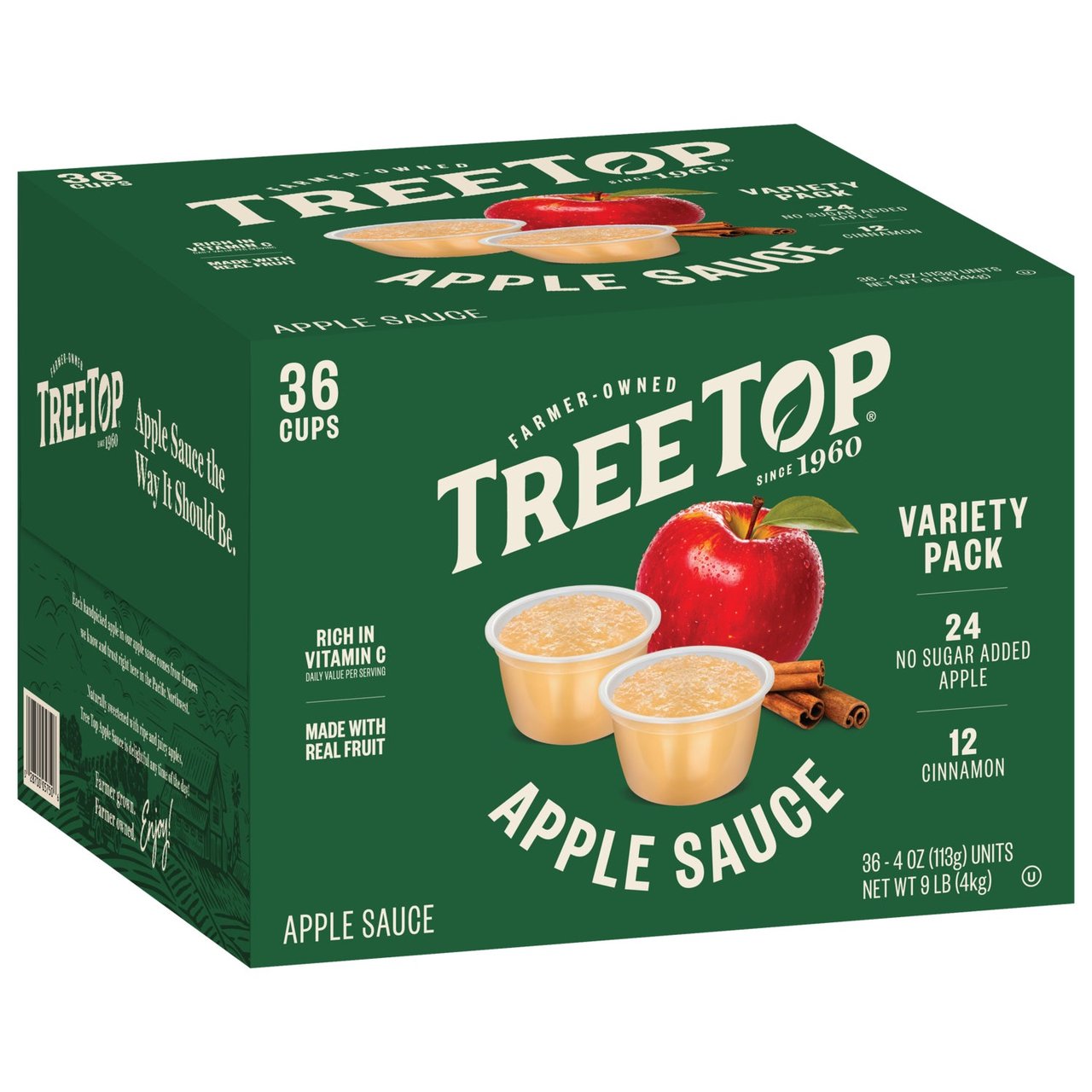 Tree Top Applesauce Cups, 36 Count, 4 oz Each - Image 1