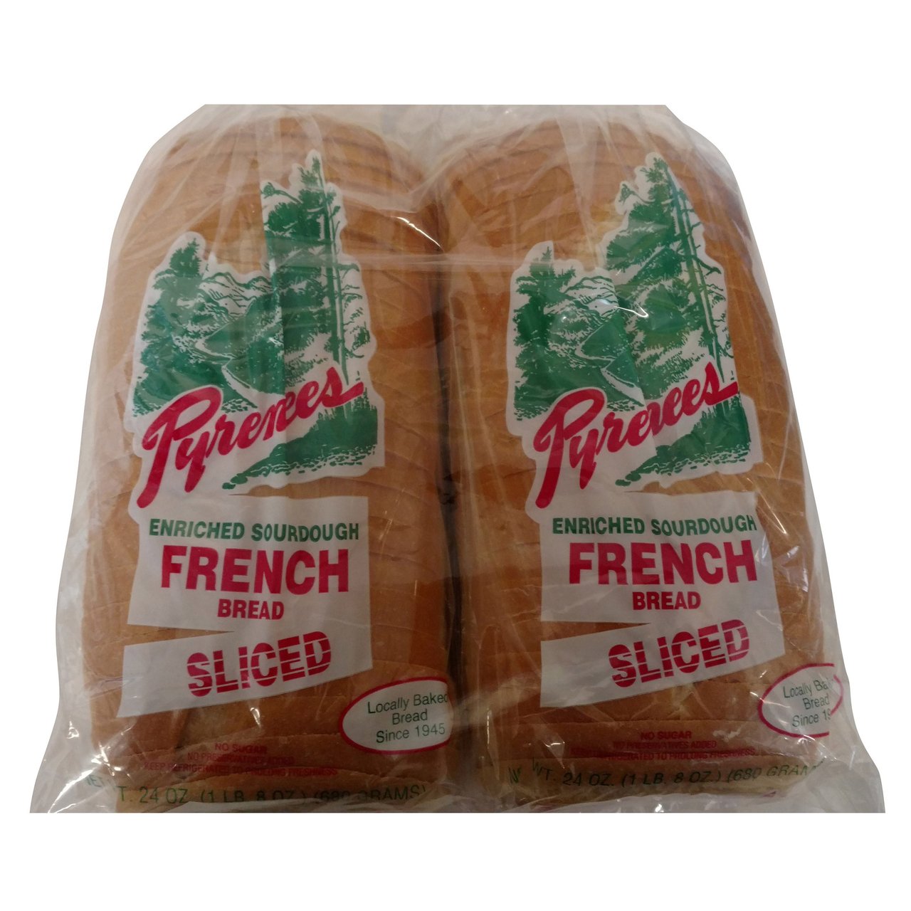 Pyrenees Enriched Sourdough French Bread, Sliced, 2 × 24 oz