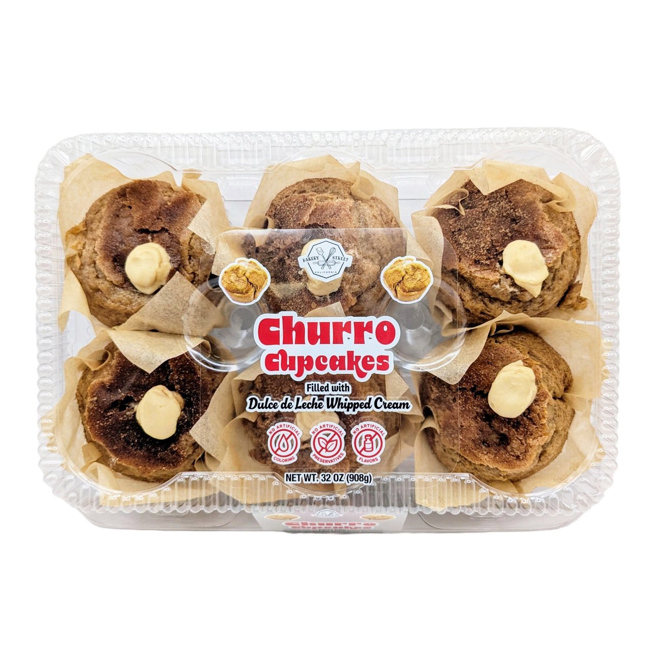 Bakery Street Churro Cupcake 6 Count 32 Ounces - Image 1