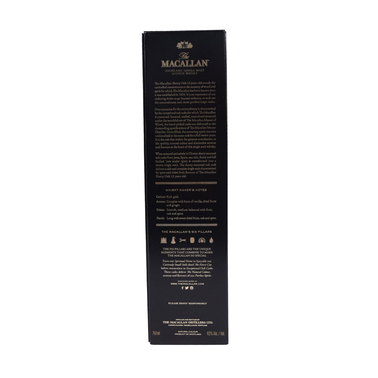 The Macallan 12 Year Old Single Malt Scotch Highland 750ML