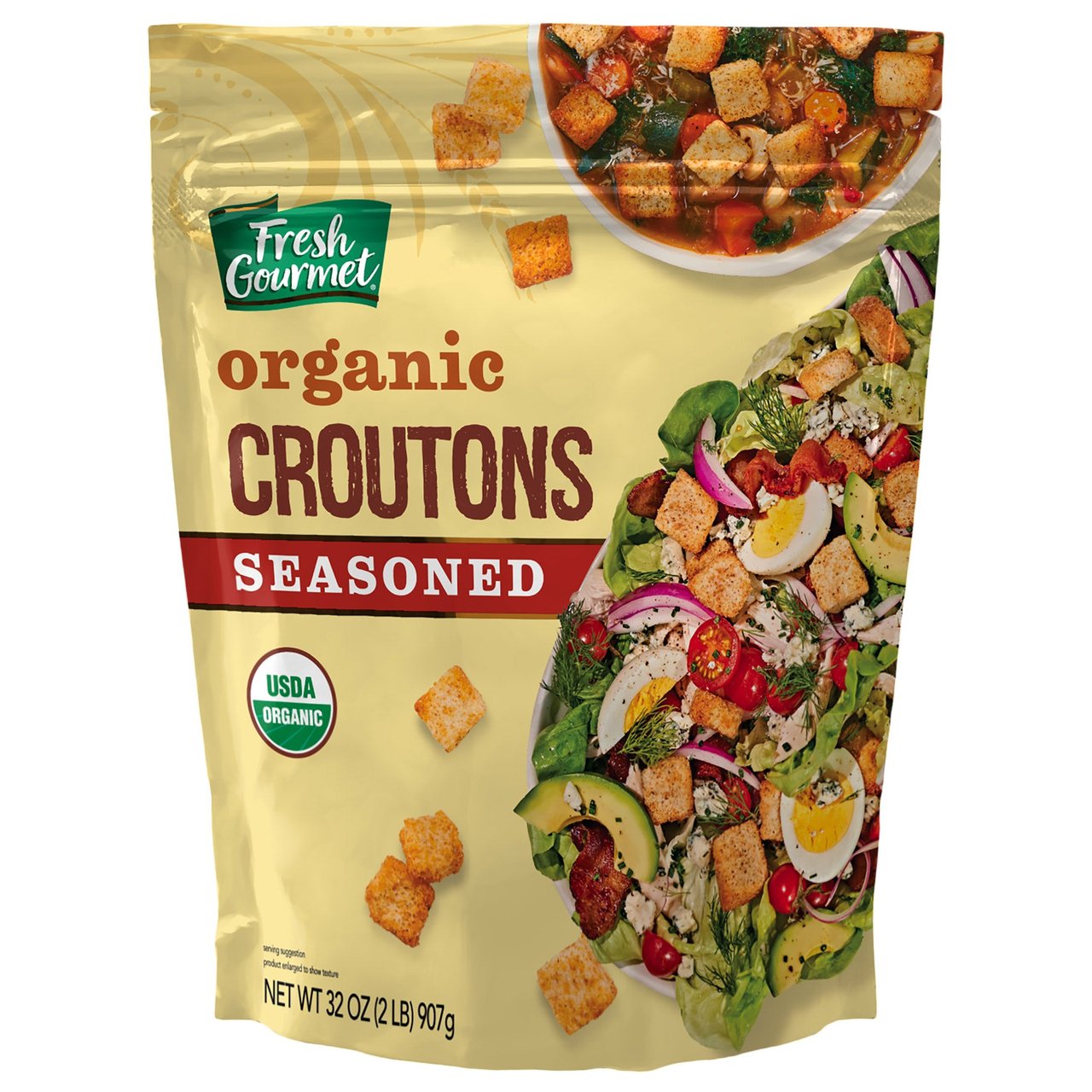 Fresh Gourmet Organic Croutons 32 oz (2 lbs) - Image 1