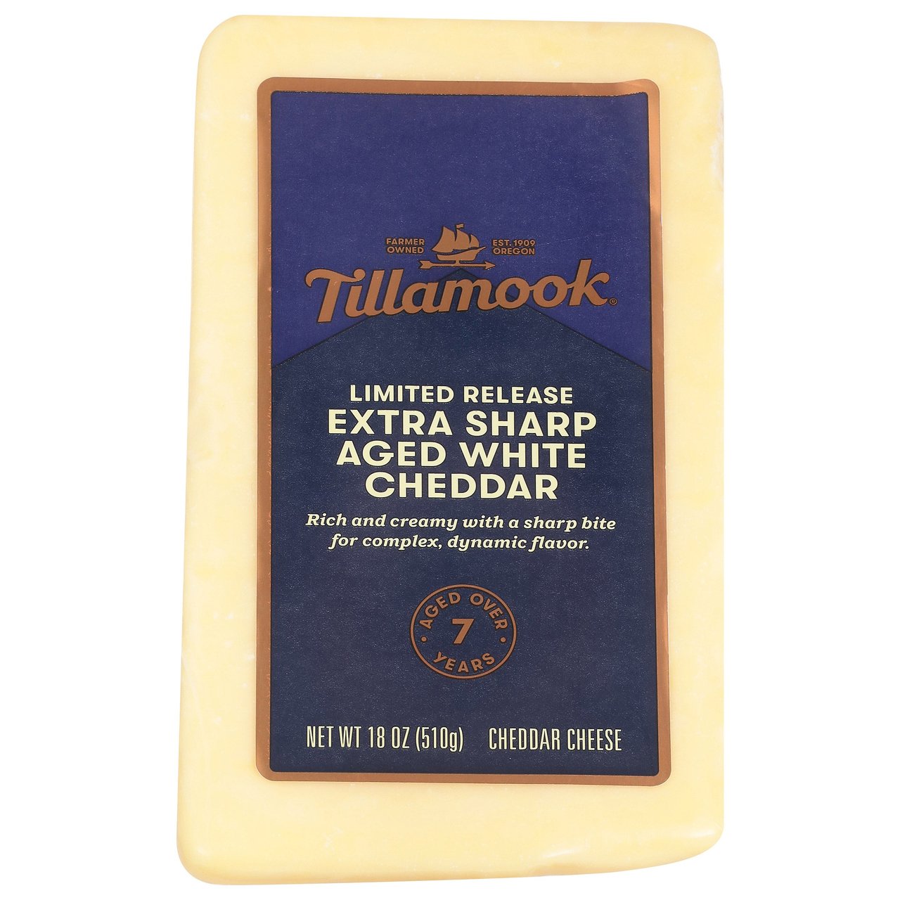 Tillamook Extra Sharp Cheddar Aged 7 Years, 18 oz - Image 1