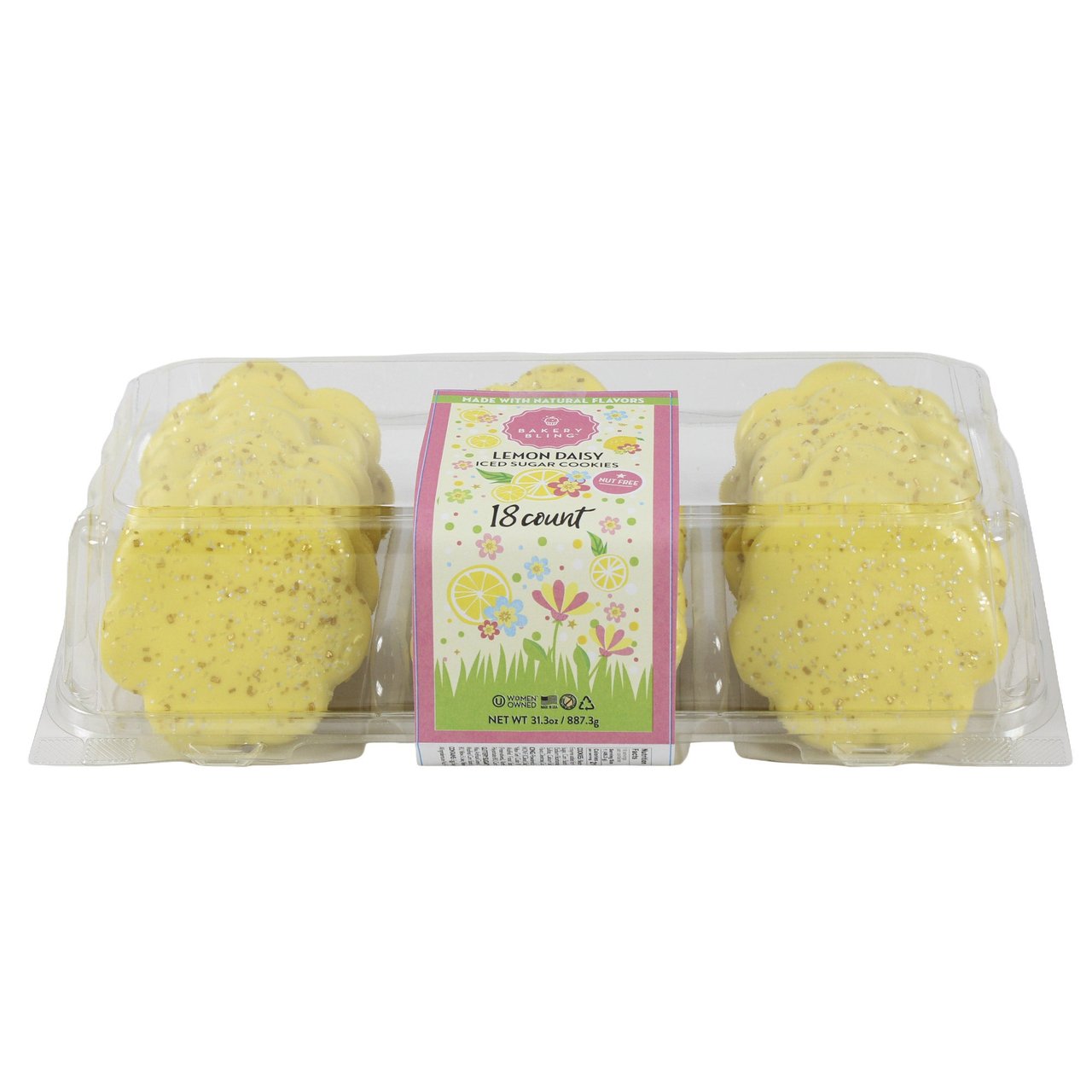 Bakery Bling Lemon Daisy Cookies, 18 CT / 32 oz - Image 1