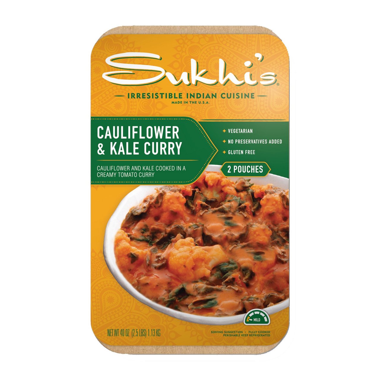 Sukhi's Cauliflower & Kale Curry, 20 oz, 2-Count - Image 1
