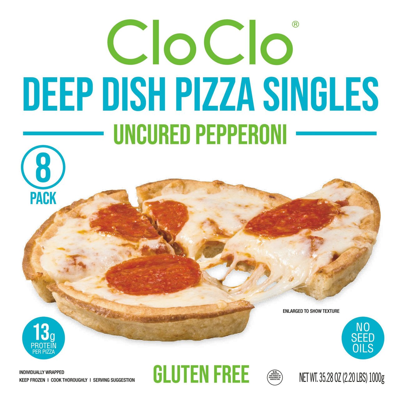 Clo Clo Pizza Deep Dish Singles 8 Count 35.28 Ounces - Image 1