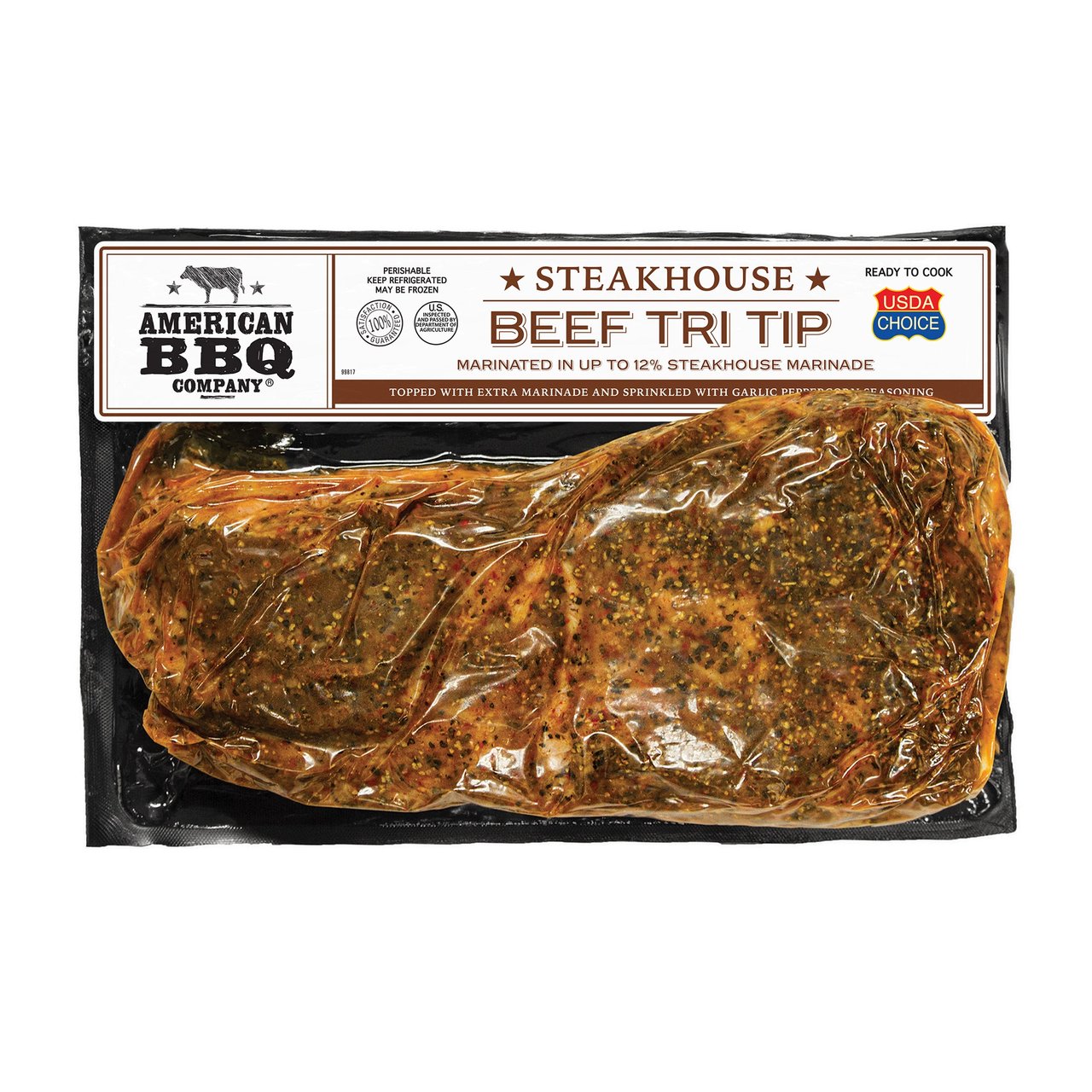 American BBQ Company USDA Choice Steakhouse Beef Tri Tip, Per Lb - Image 1
