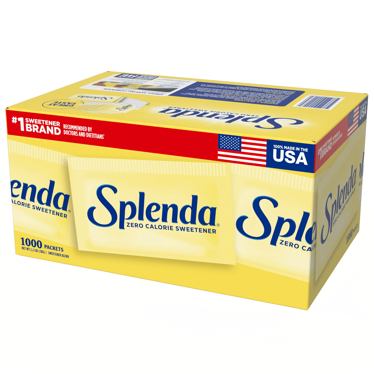 Splenda No Calorie Sweetener Packets, 1000 CT (2.2 lbs) - Image 1