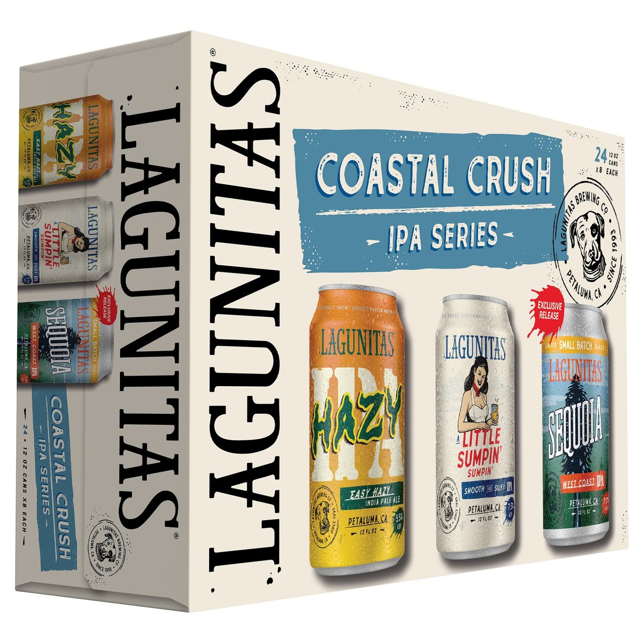 Lagunitas Brewing Co. Coastal Crush West Coast IPA Variety Pack, Petaluma, CA, 24/12 oz Cans