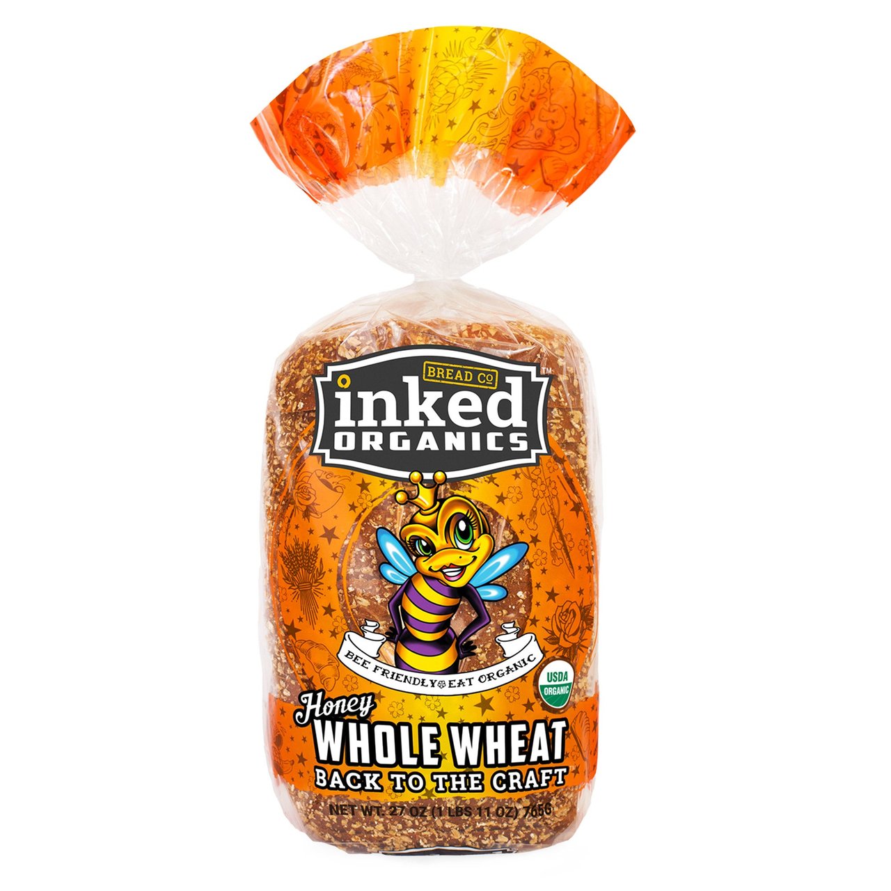 INKED ORGANICS HONEY WHOLE WHEAT 27 OZ SINGLE LOAF - Image 1