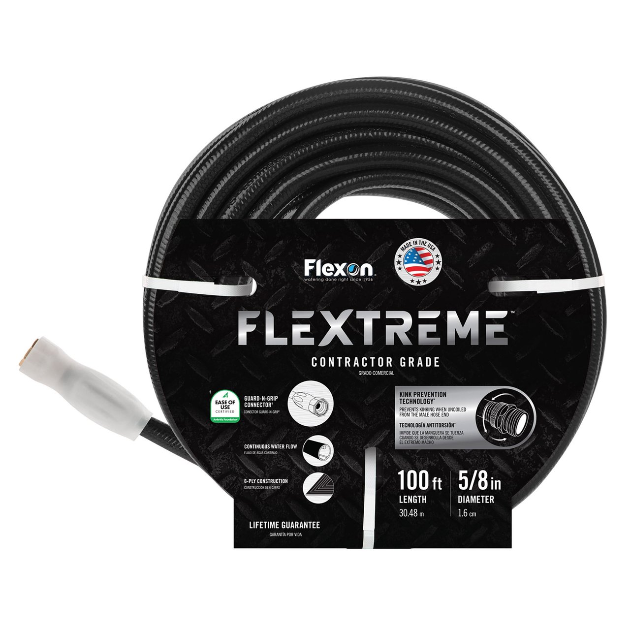 Flexon Contractor Grade 100 ft. Hose with Guard & Grip - Image 1
