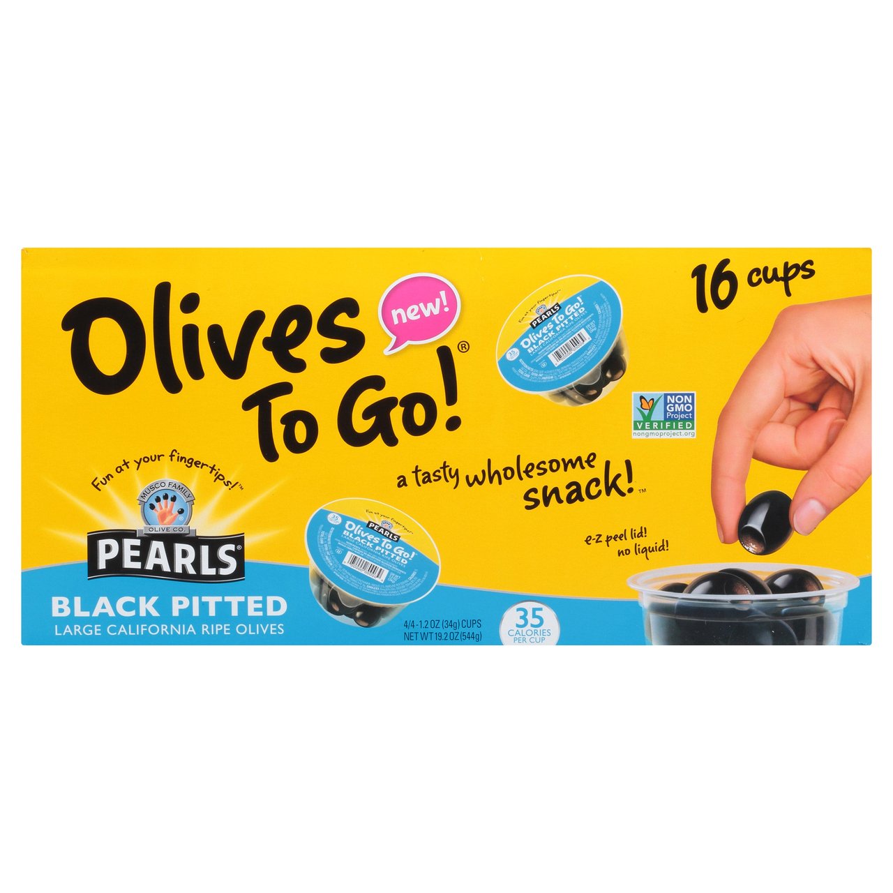 Pearls Olives to Go! Cups, 16-Pack / 1.2 oz - Image 1