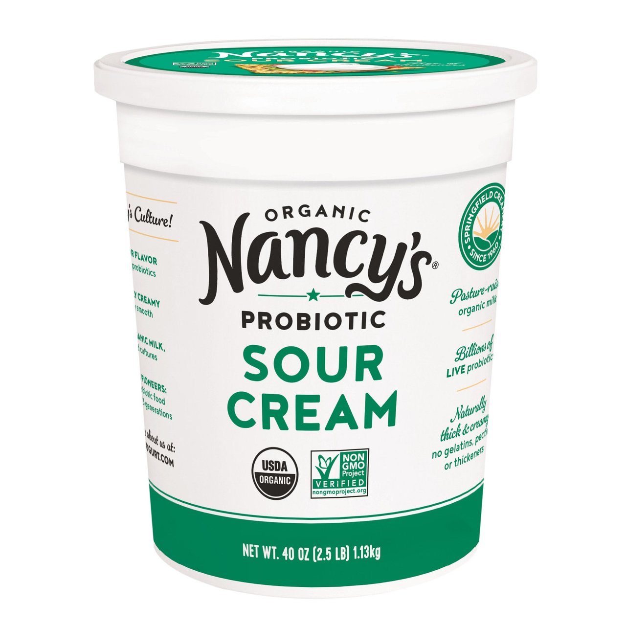Nancy's Organic Sour Cream 40 oz - Image 1