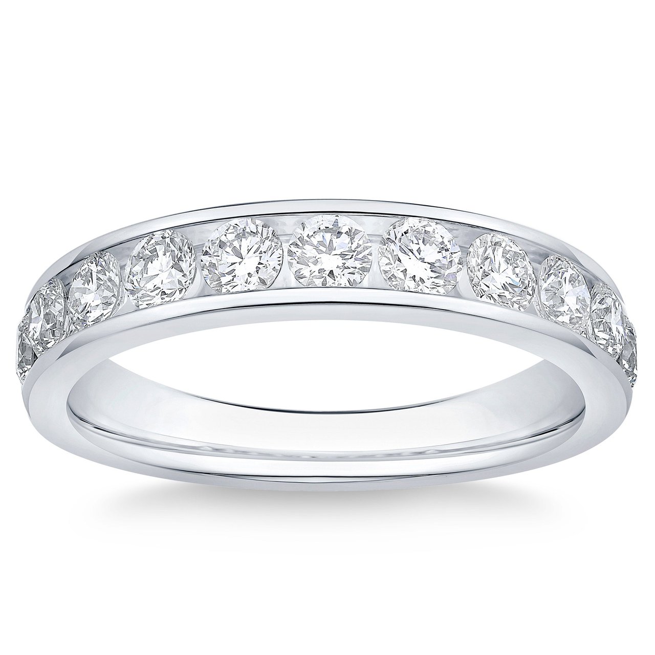 Platinum VS2 I 1.00 CTW Round Diamond Band - Image 1
