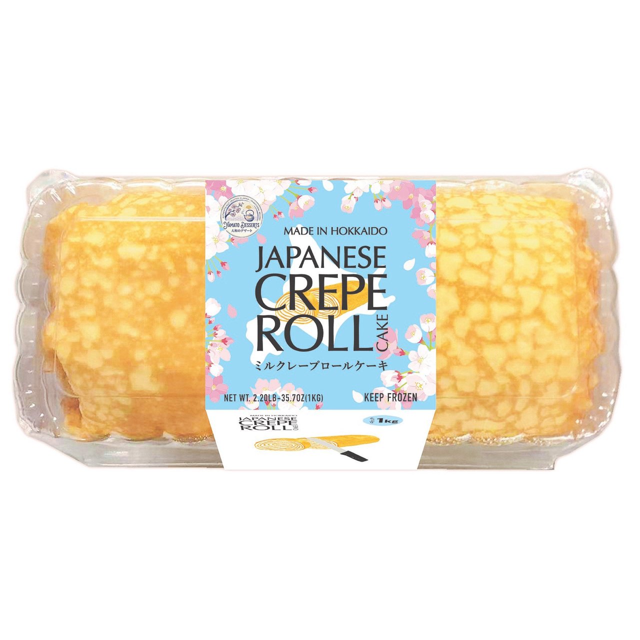 YAMATO DESSERTS CREPE ROLL CAKE 35.27 OUNCES - Image 1