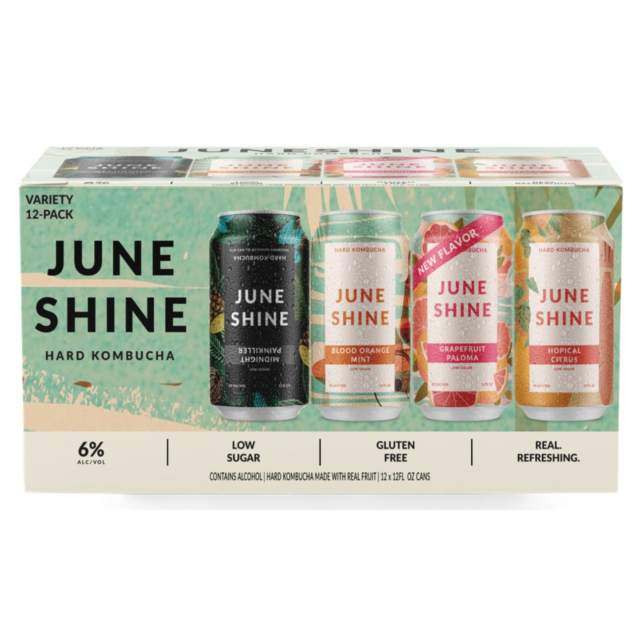 JuneShine Hard Kombucha Core Variety Pack San Diego 12/12 oz - Image 1