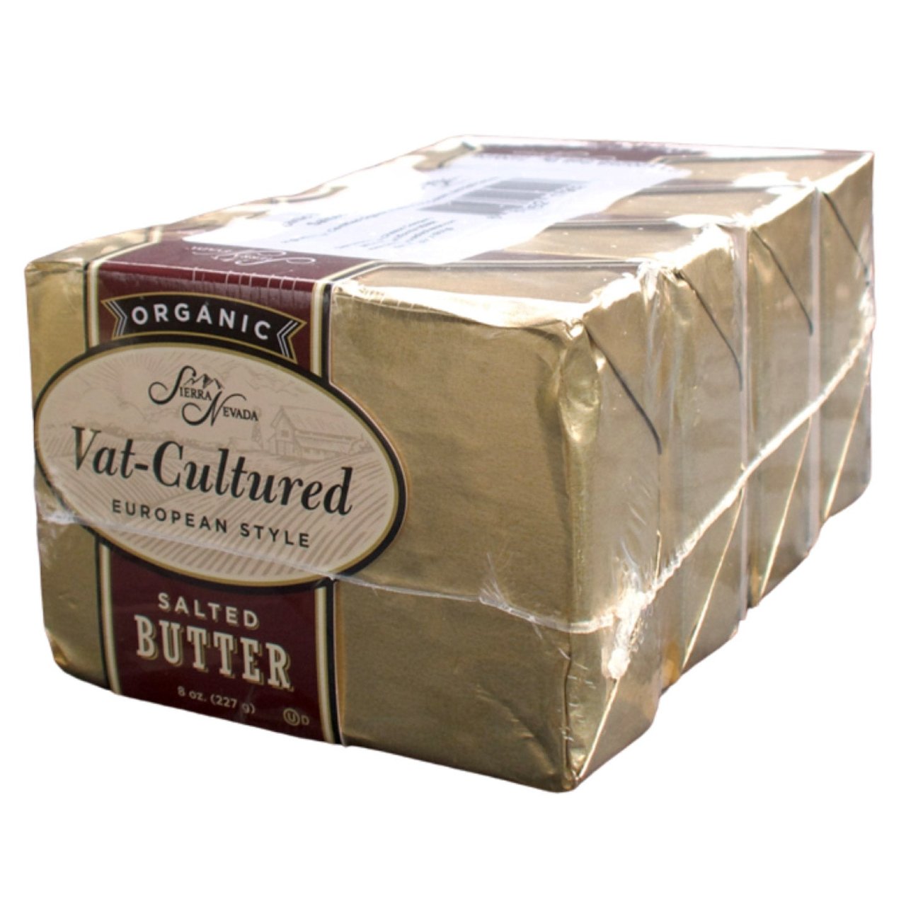 Organic Sierra Nevada Vat Cultured Butter 4 Pack, 8 Ounces Each - Image 1
