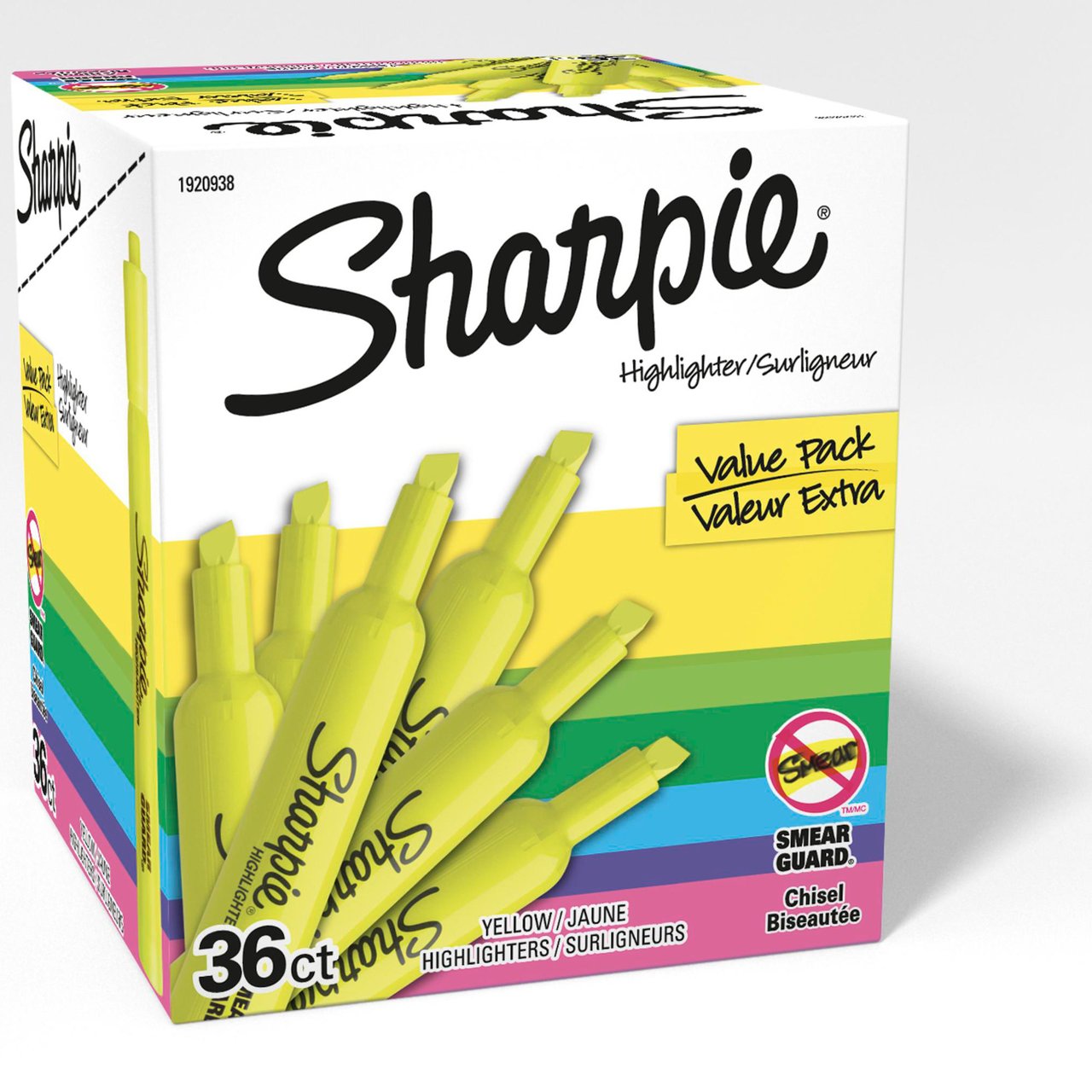 Sharpie Accent Tank Style Highlighter, Fluorescent Yellow, 36-Count - Image 1