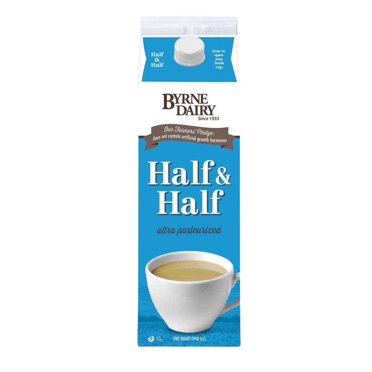 Byrne Dairy Half & Half 32 oz (1 Quart) - Image 1