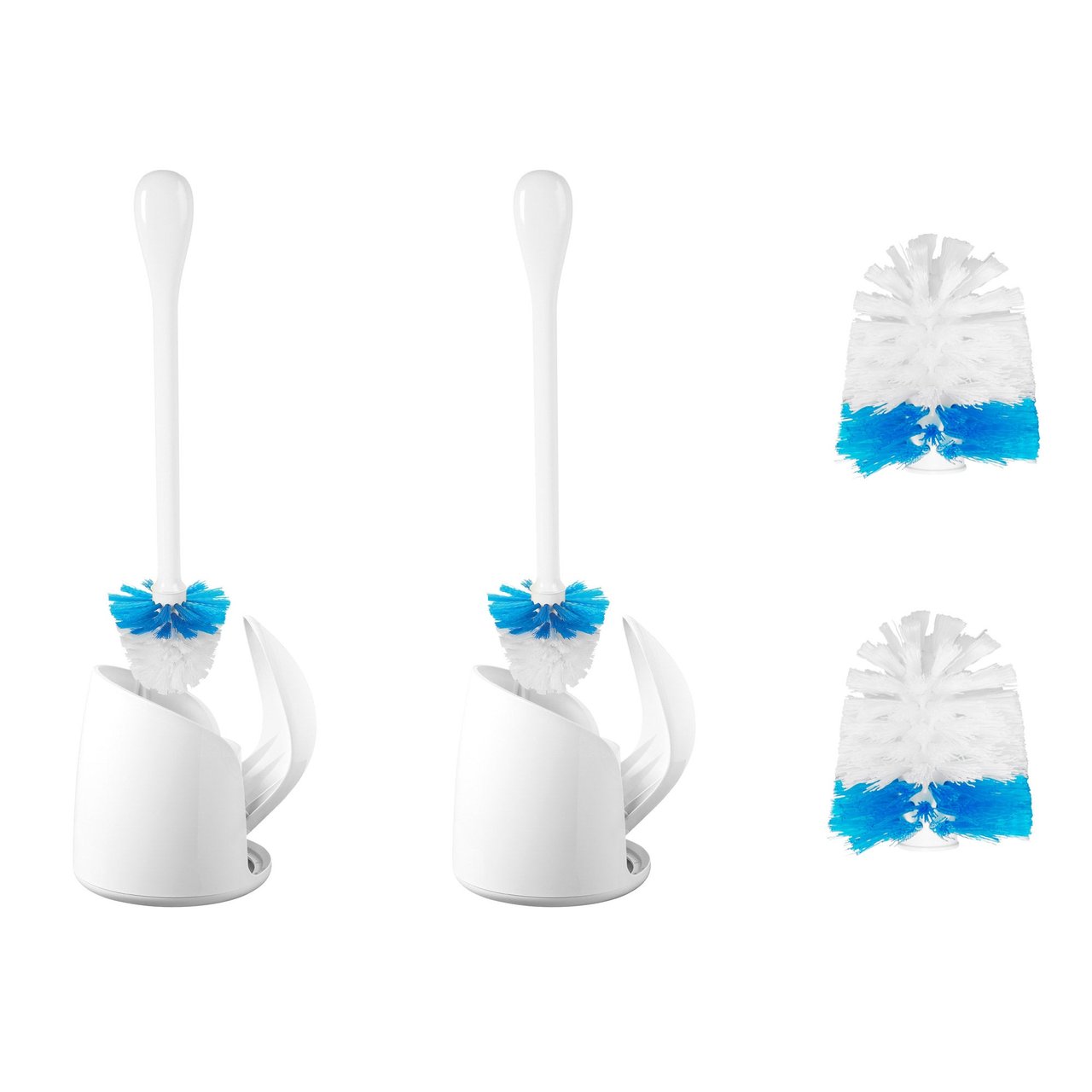 OXO SoftWorks Hideaway Toilet Brush Set, 2-Pack - Image 1