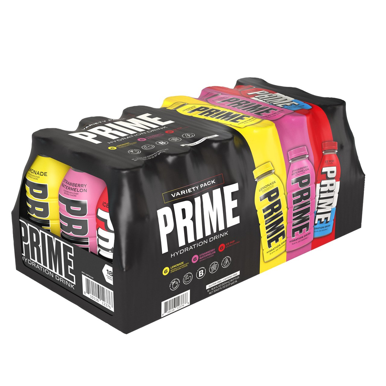 Prime Hydration Variety Pack, 18 Count, 16.9 fl oz - Image 1