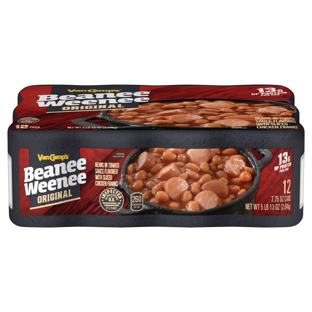 Van Camp's Beanee Weenee 12/7.75 oz - Image 1