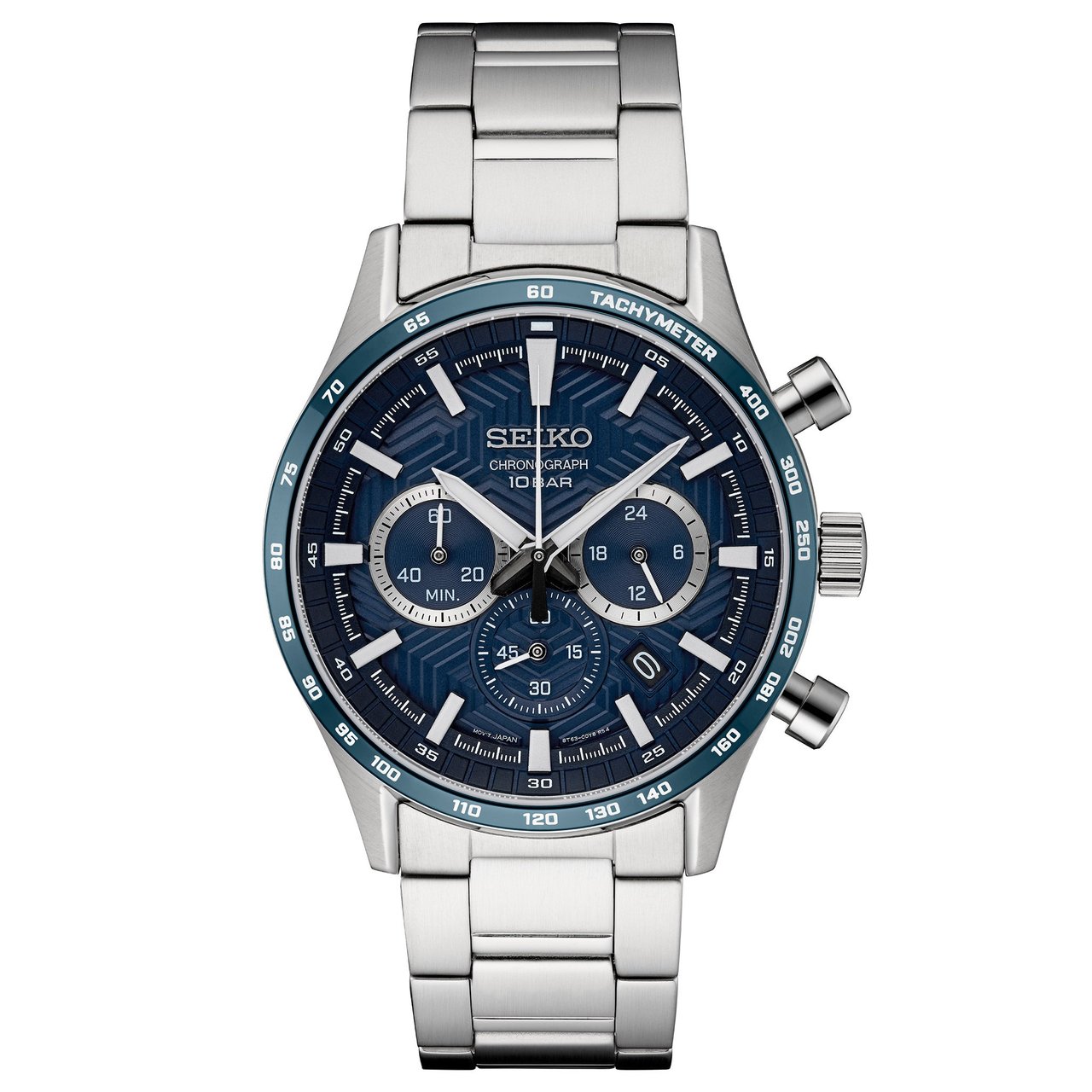 Seiko Essentials Stainless Steel Men's Quartz Watch 43mm - Image 1