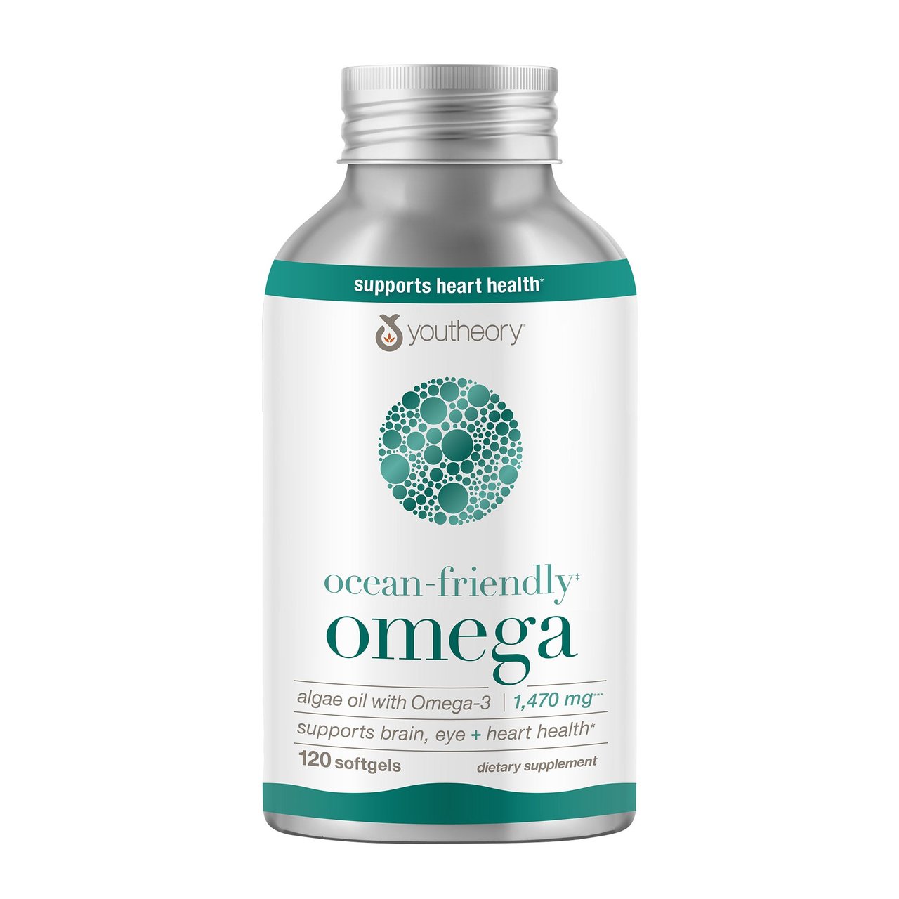Youtheory Ocean-Friendly Omega 1470mg 120CT Vegan Softgels - Image 1