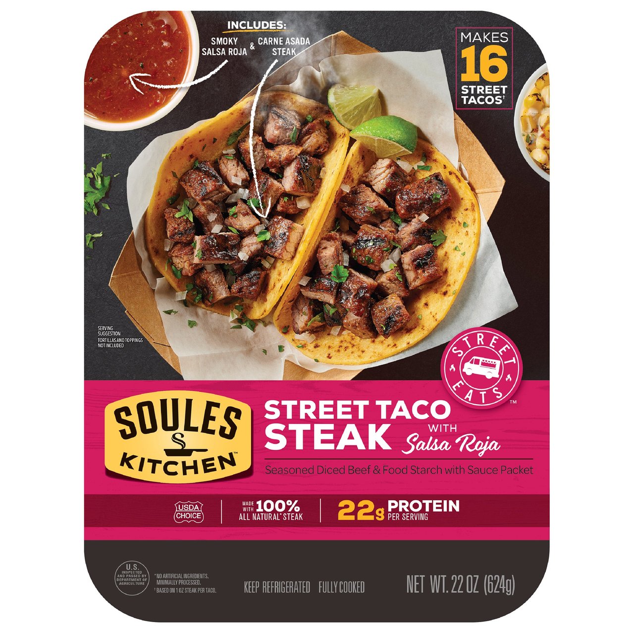 Soule's Kitchen Steak Street Taco 22 oz - Image 1
