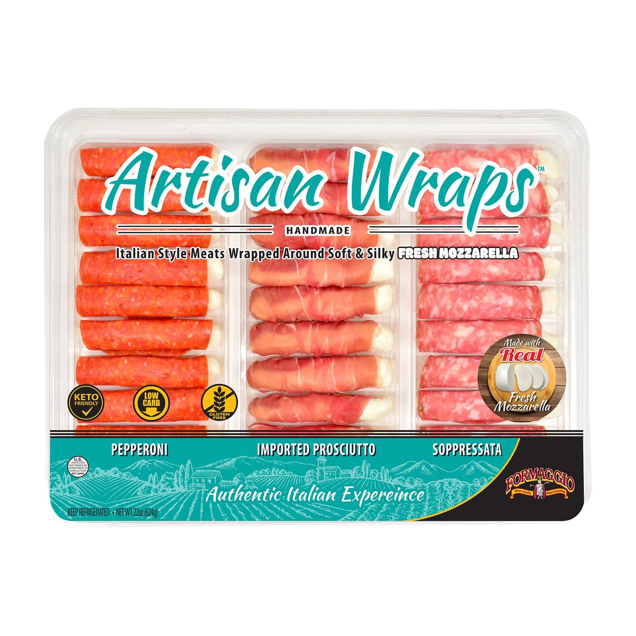 Formaggio Artisan Wraps 22 oz (1.38 lbs) - Image 1