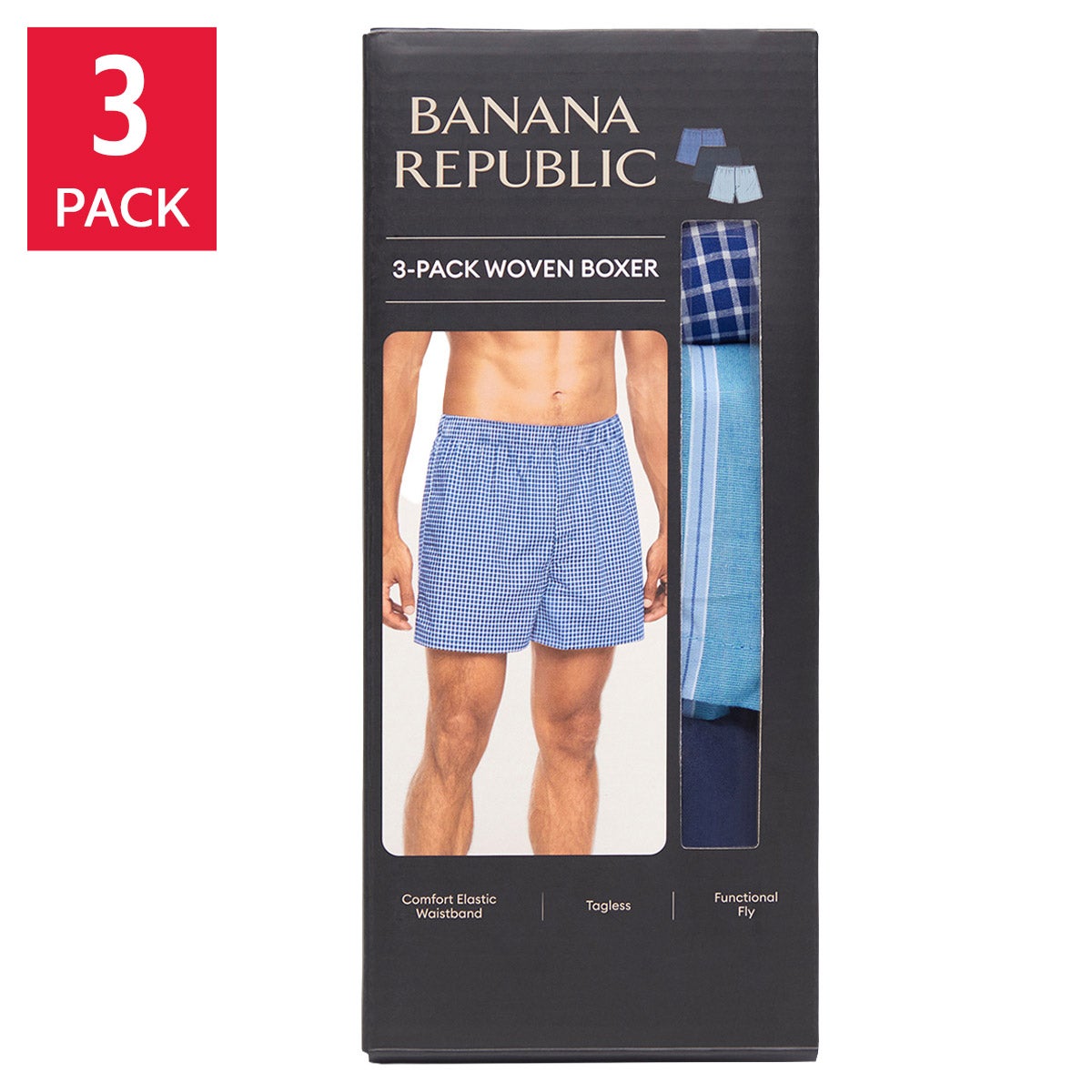 Banana Republic Woven Boxer 3-Pack - Image 1