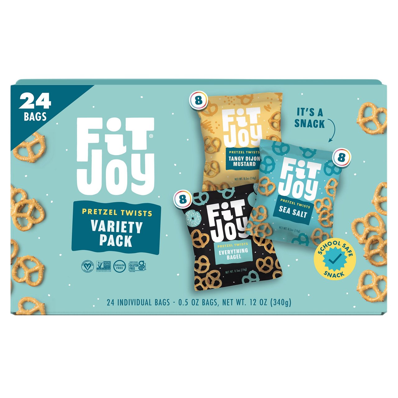 FitJoy Grain Free Pretzels Variety Pack, 24 ct - Image 1