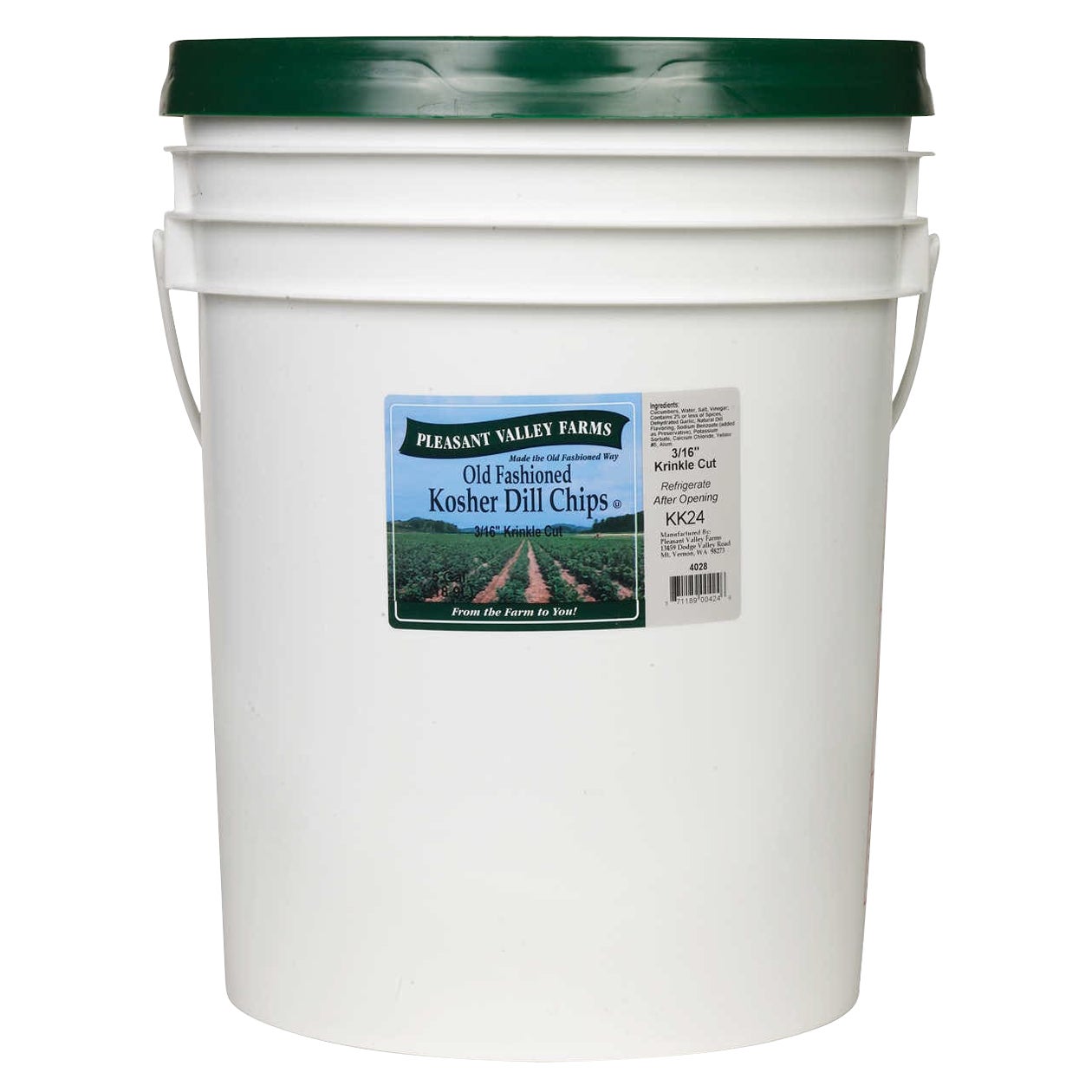 Pleasant Valley Krinkle Dill Chips 5 Gallon