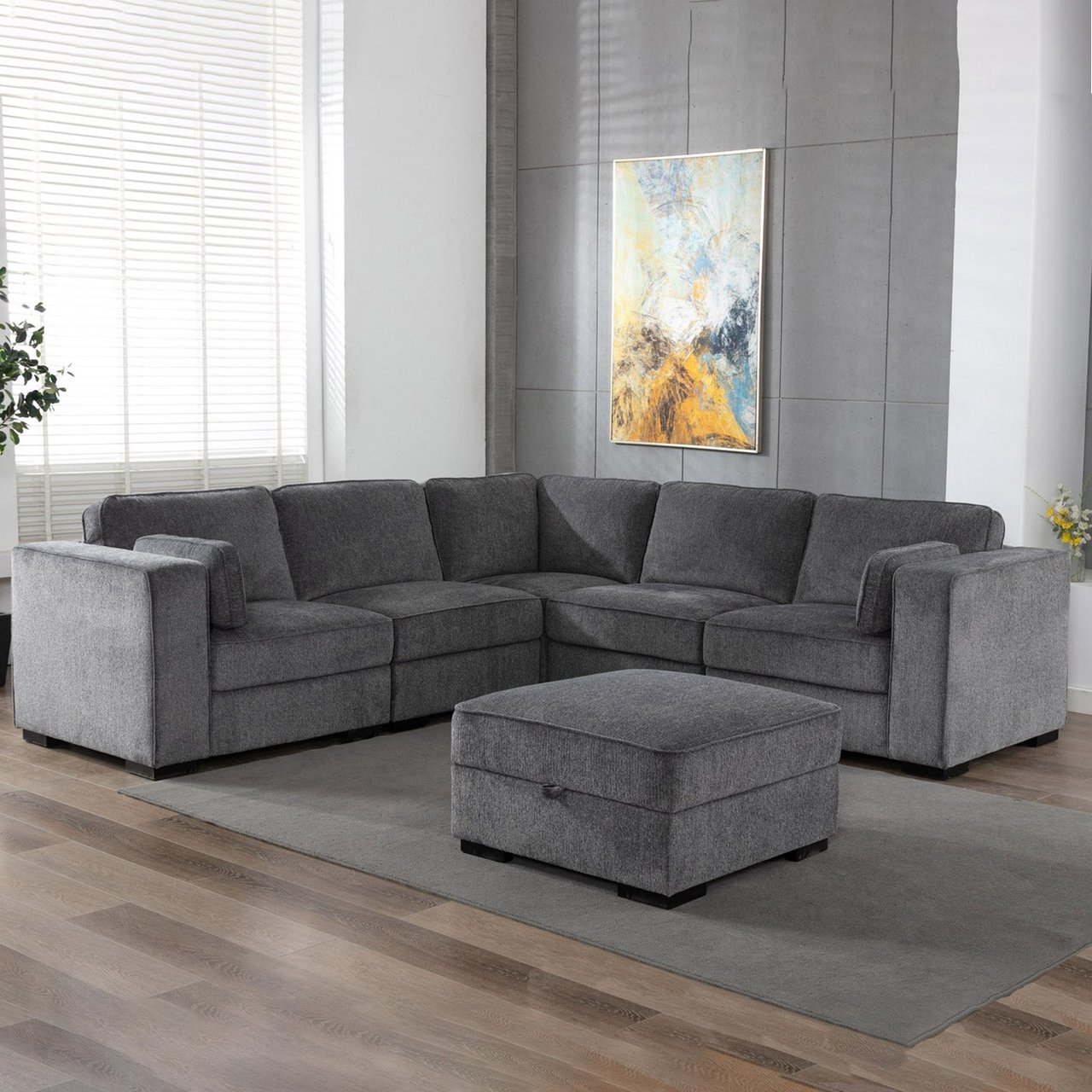 Brookhaven Fabric Modular Sectional - Image 1