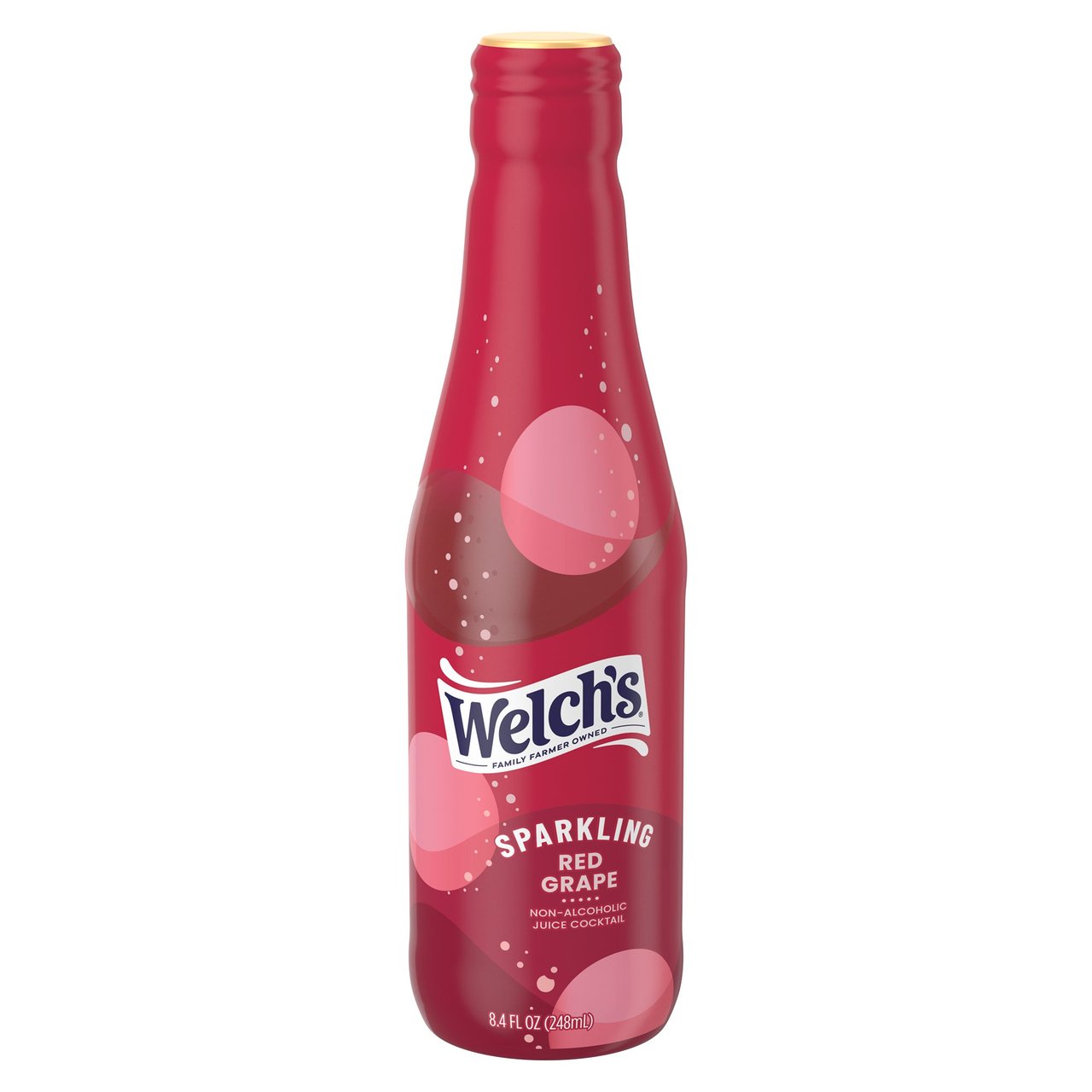 Welch's Sparkling Red Grape Juice Cocktail, 8.4 FL OZ, 12 Count - Image 1