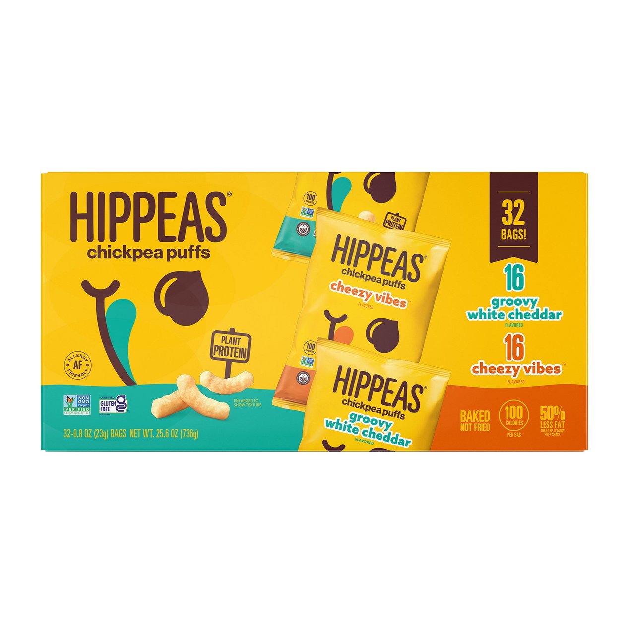 Hippeas Chickpea Puffs 32 ct (1.6 lbs) - Image 1