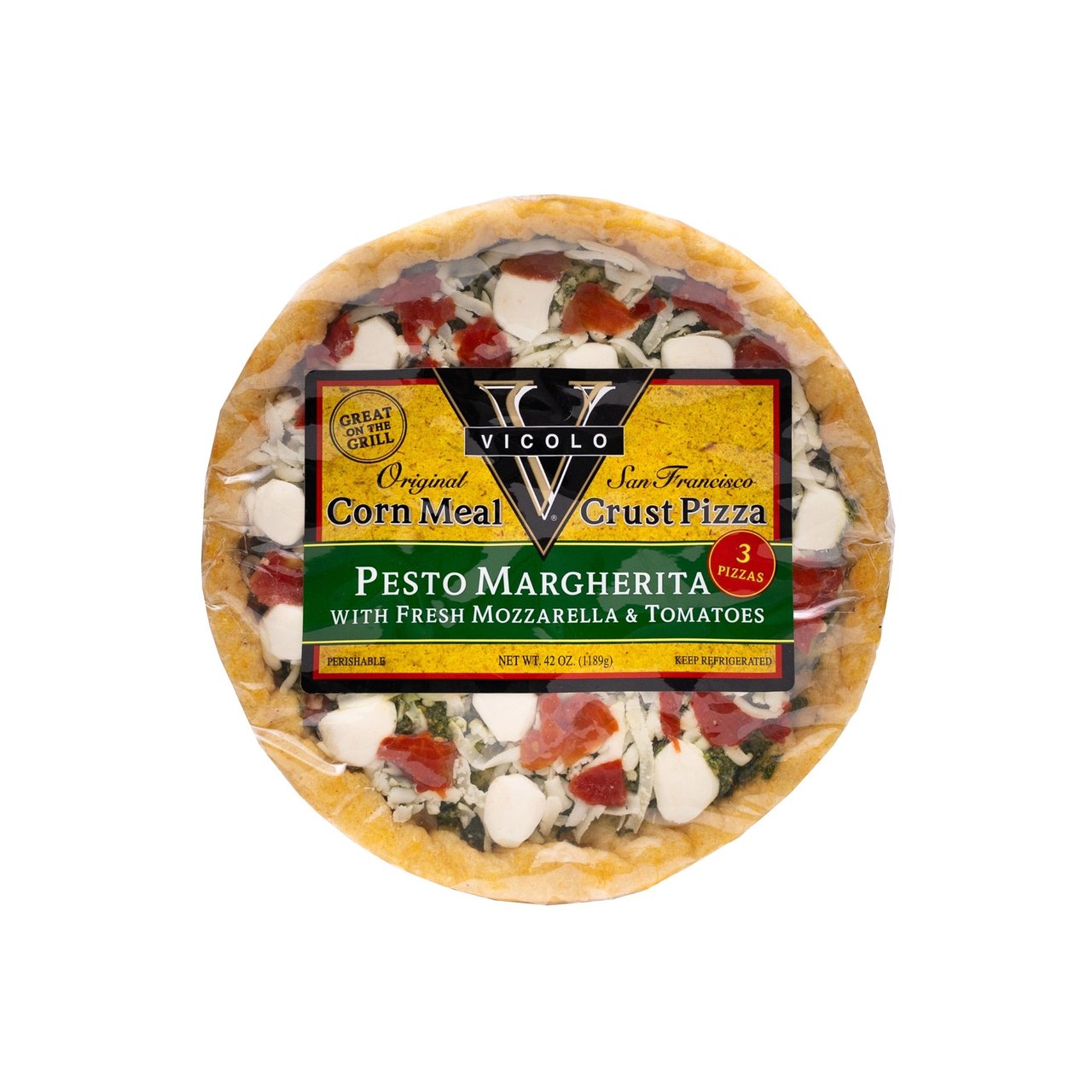 Vicolo Pesto Margherita Pizza 3 Pack 14 Ounces Each - Image 1