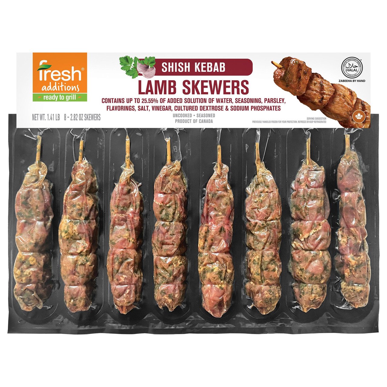 Fresh Additions Lamb Skewers 8/2.82 oz (1.41 lb) - Image 1