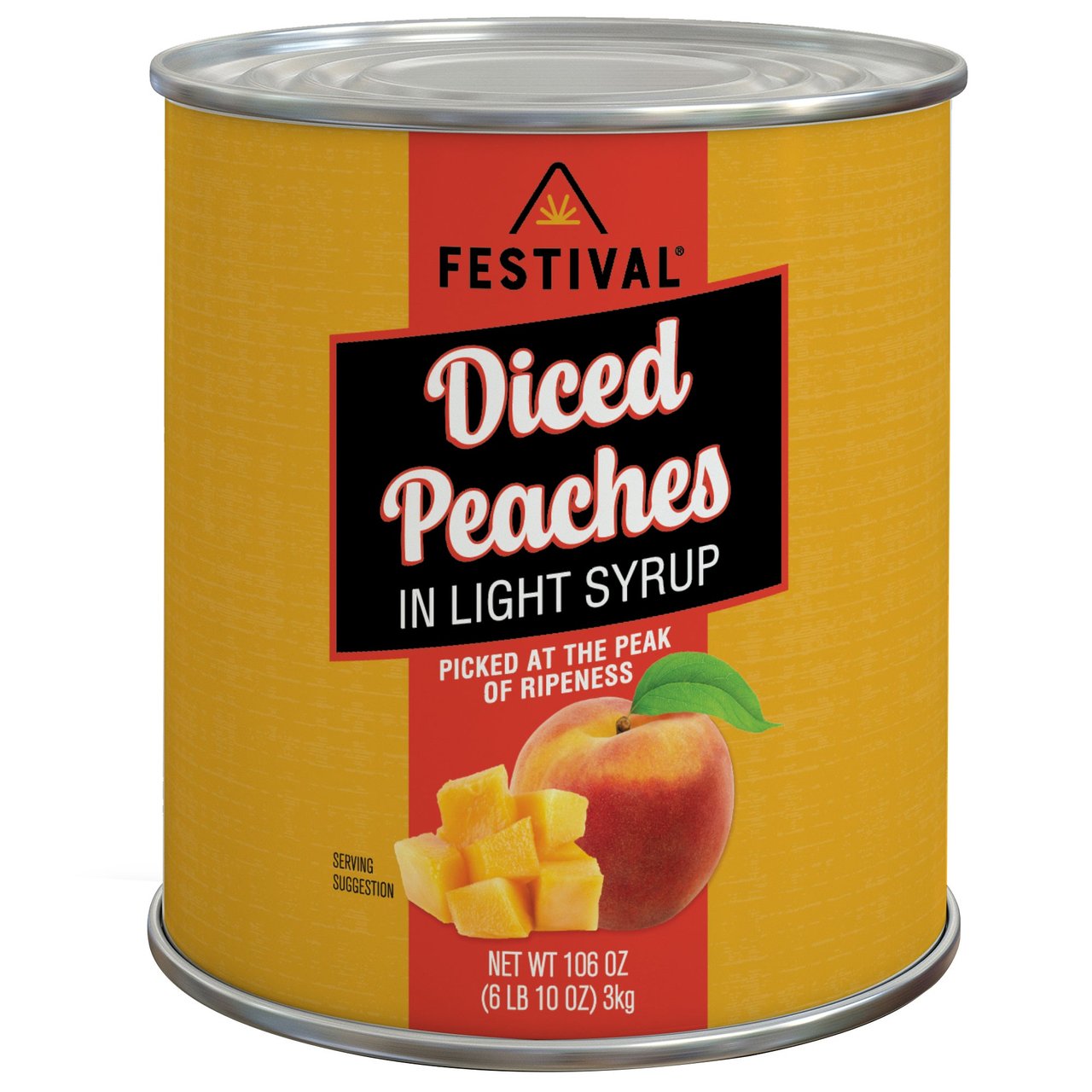 Festival Diced Peaches, #10 Can, 106 oz
