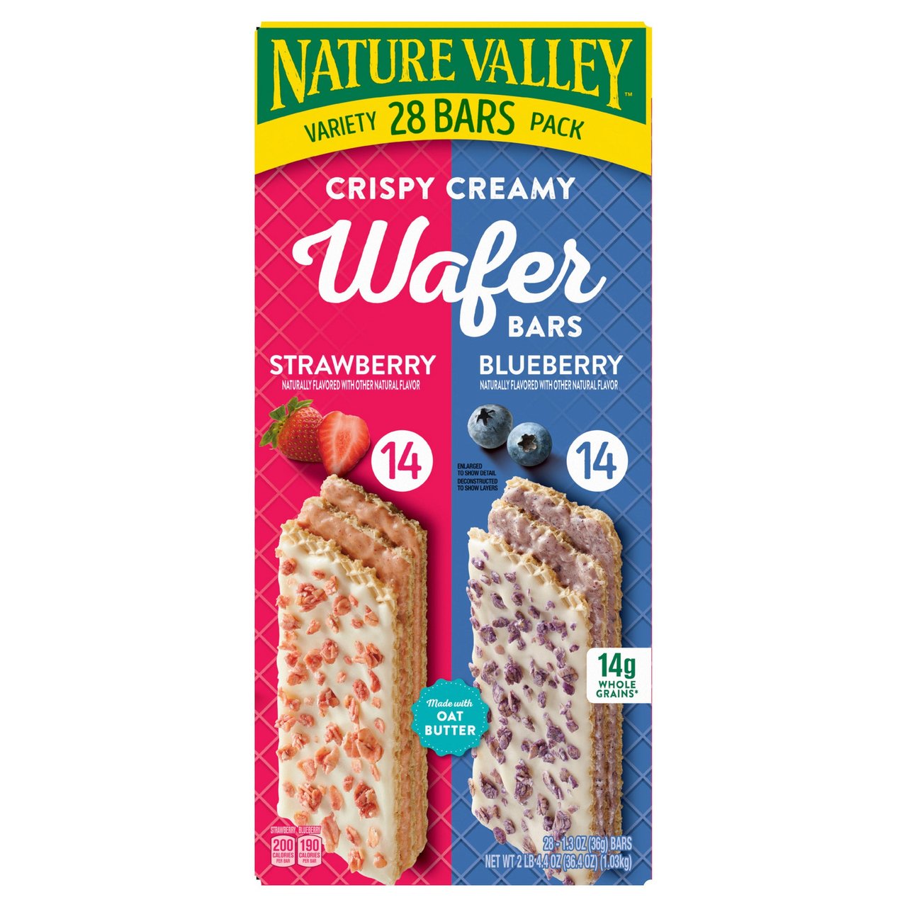 Nature Valley Crispy Creamy Wafer Bars Variety Pack, 28 ct / 1.03 oz - Image 1