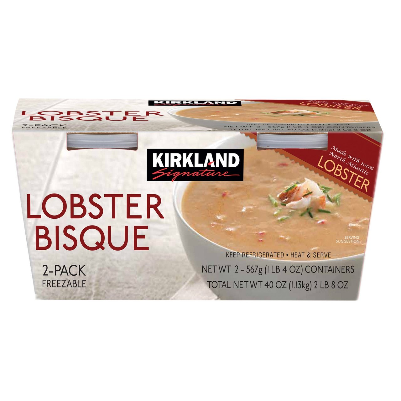 Kirkland Signature Lobster Bisque 2/20 Ounce Containers - Image 1