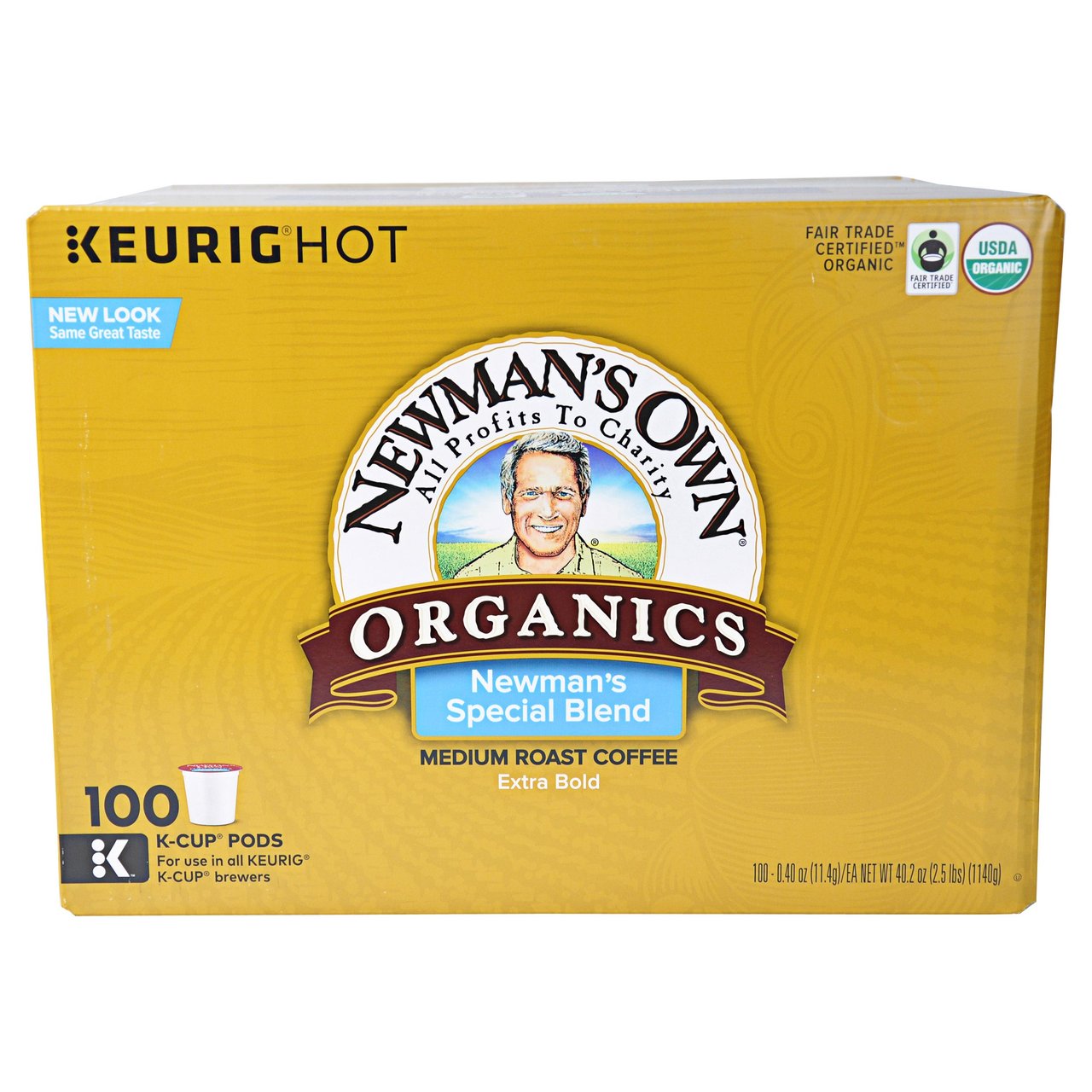 Newman's Own Organic Special Blend Medium Roast K-Cup Pods, 100 ct (40.2 oz) - Image 1