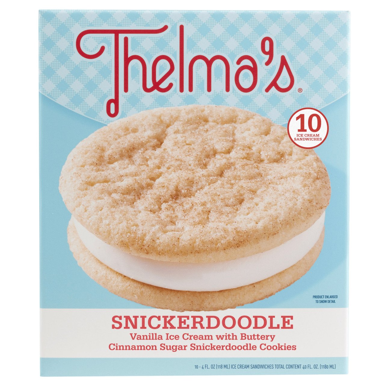Thelma's Snickerdoodle Ice Cream Sandwiches 10 Count Box - Image 1