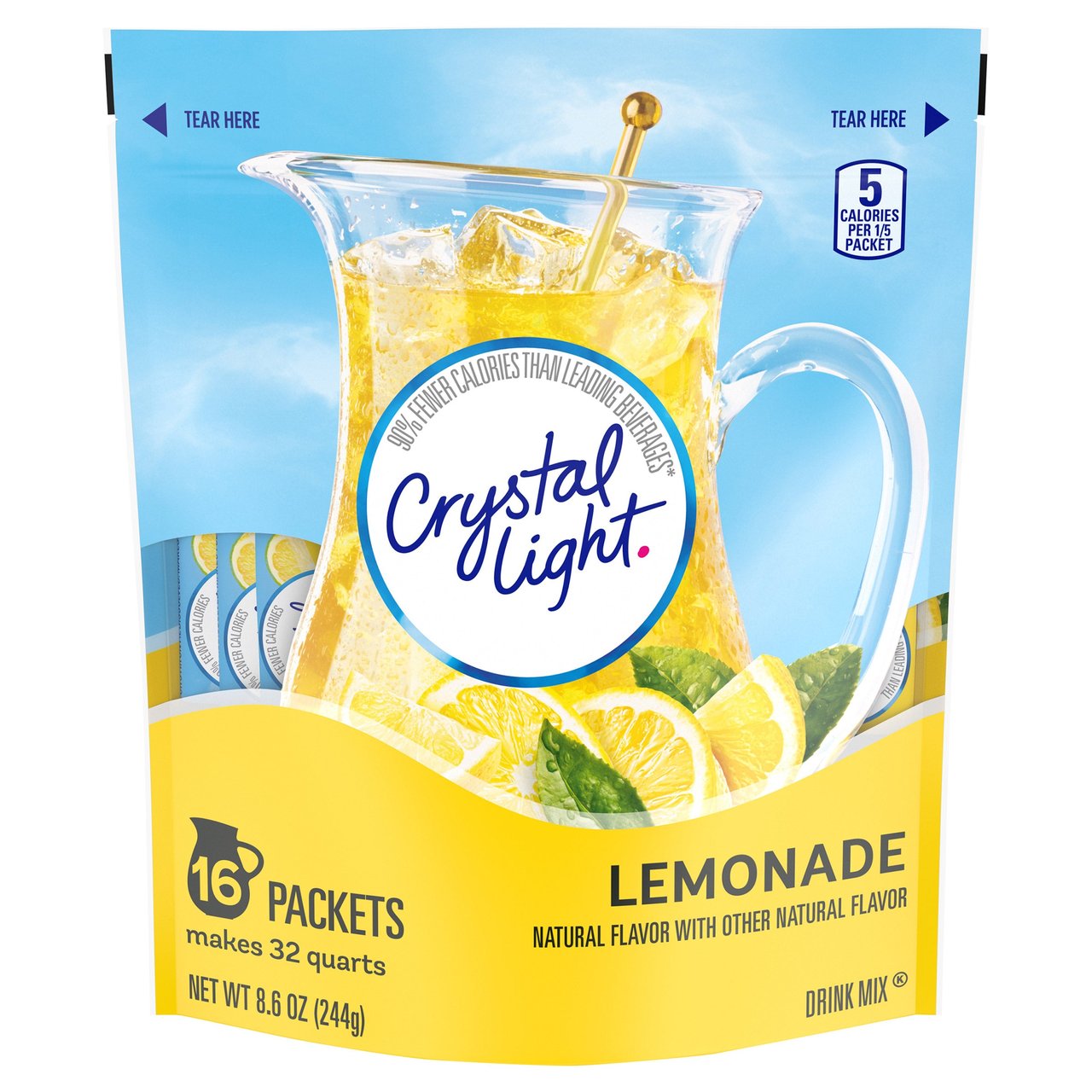 Crystal Light Lemonade Drink Mix 8.6 oz (0.537 lb) - Image 1